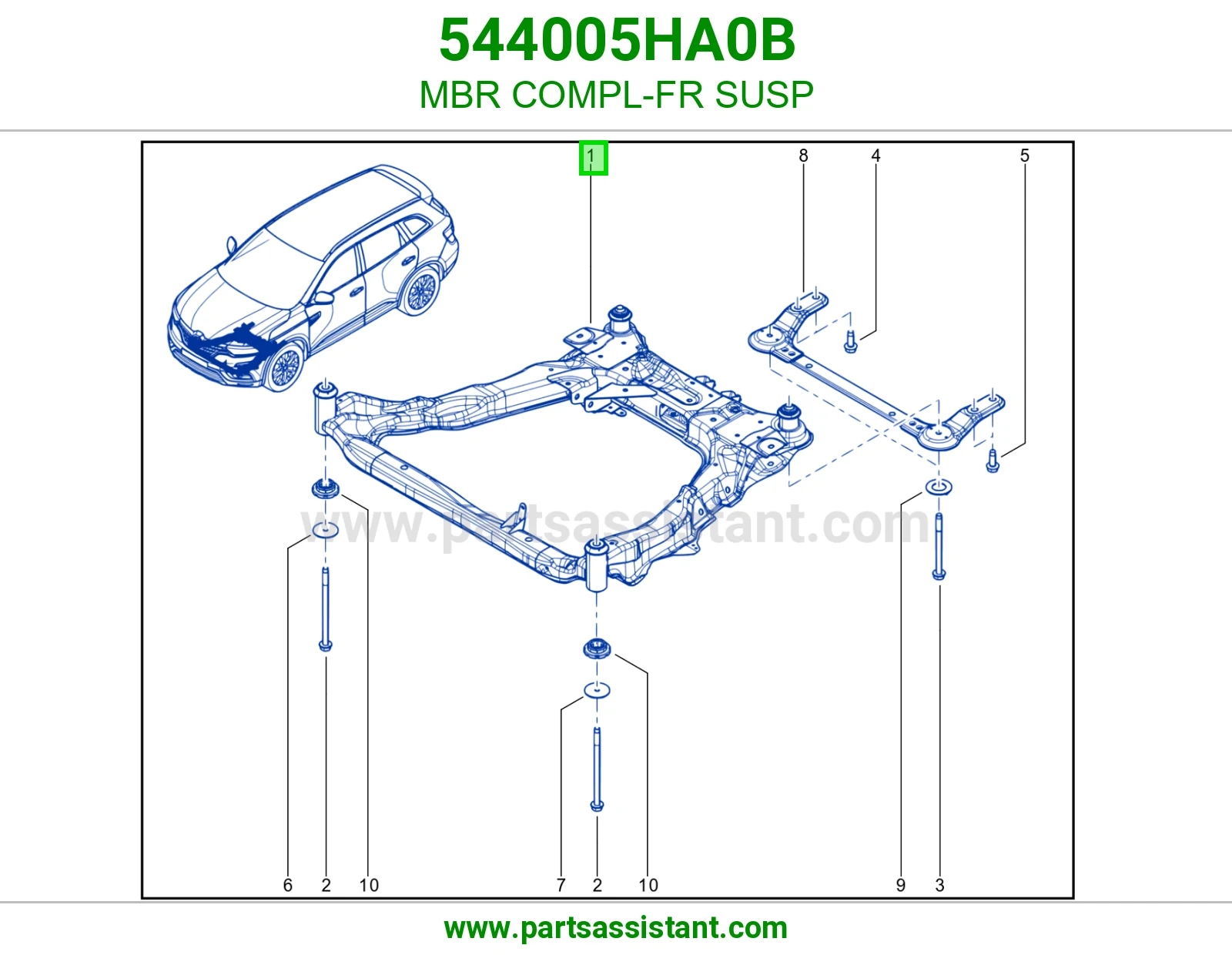 كمر عفشة أمامية كامل 544005HA0B