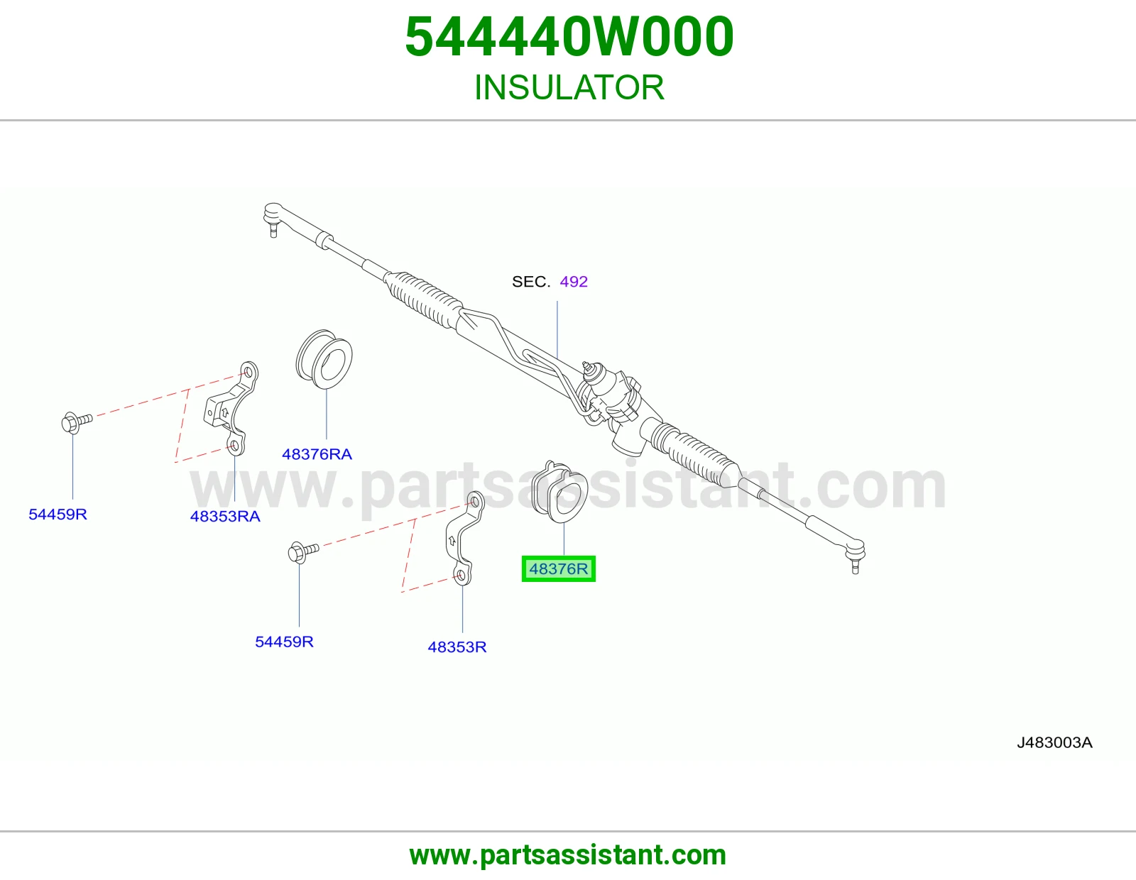 ربل كرسي دوده يسار 544440W000