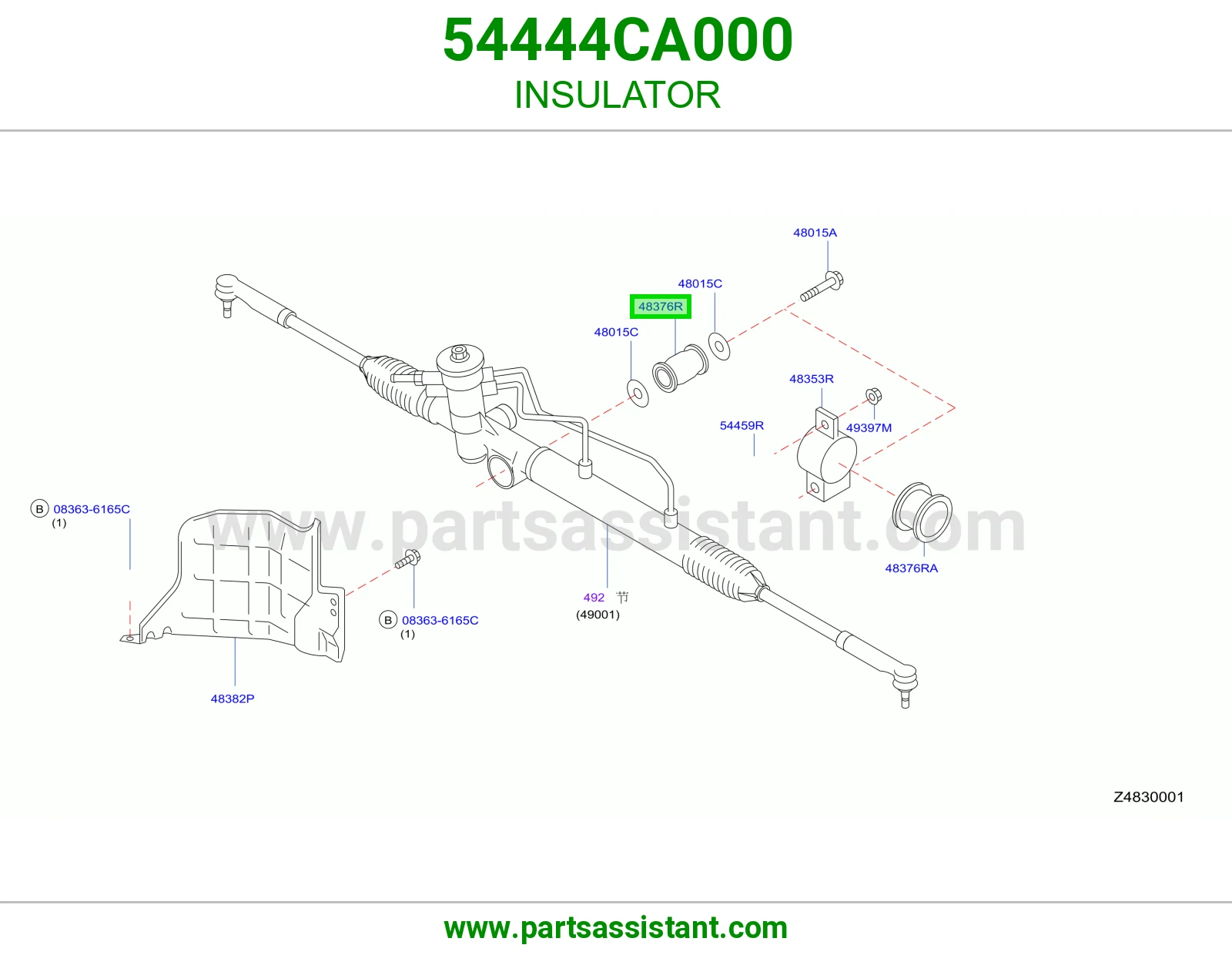 ربل كرسي دوده يسار 54444CA000