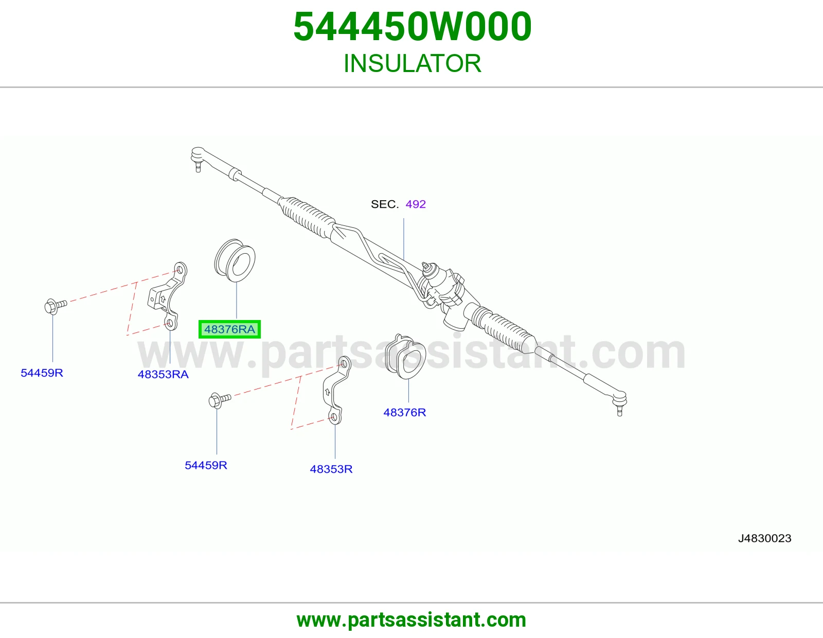 ربل كرسي دوده يسار 544450W000