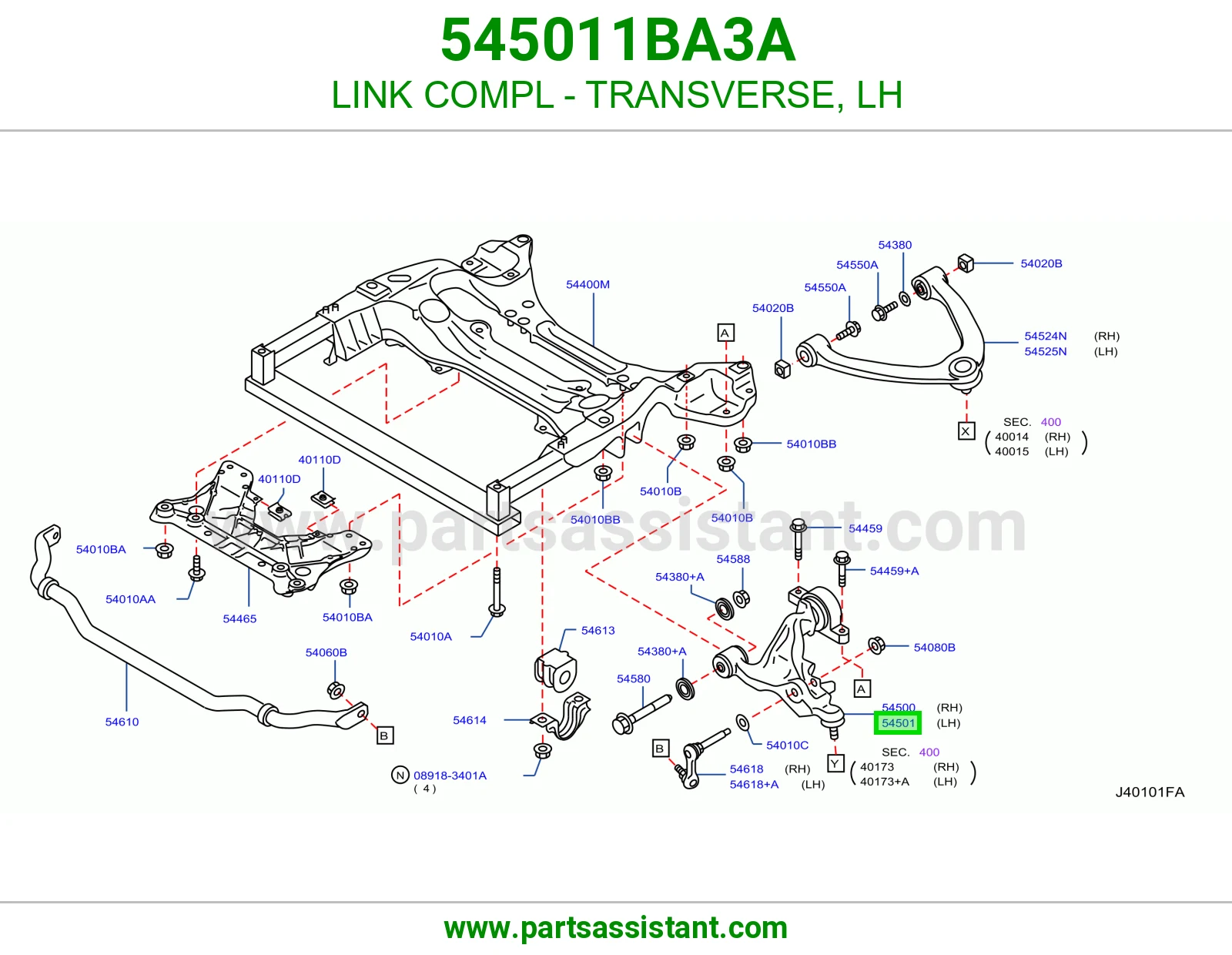 LINK COMPL - TRANSVERSE, LH 545011BA3A