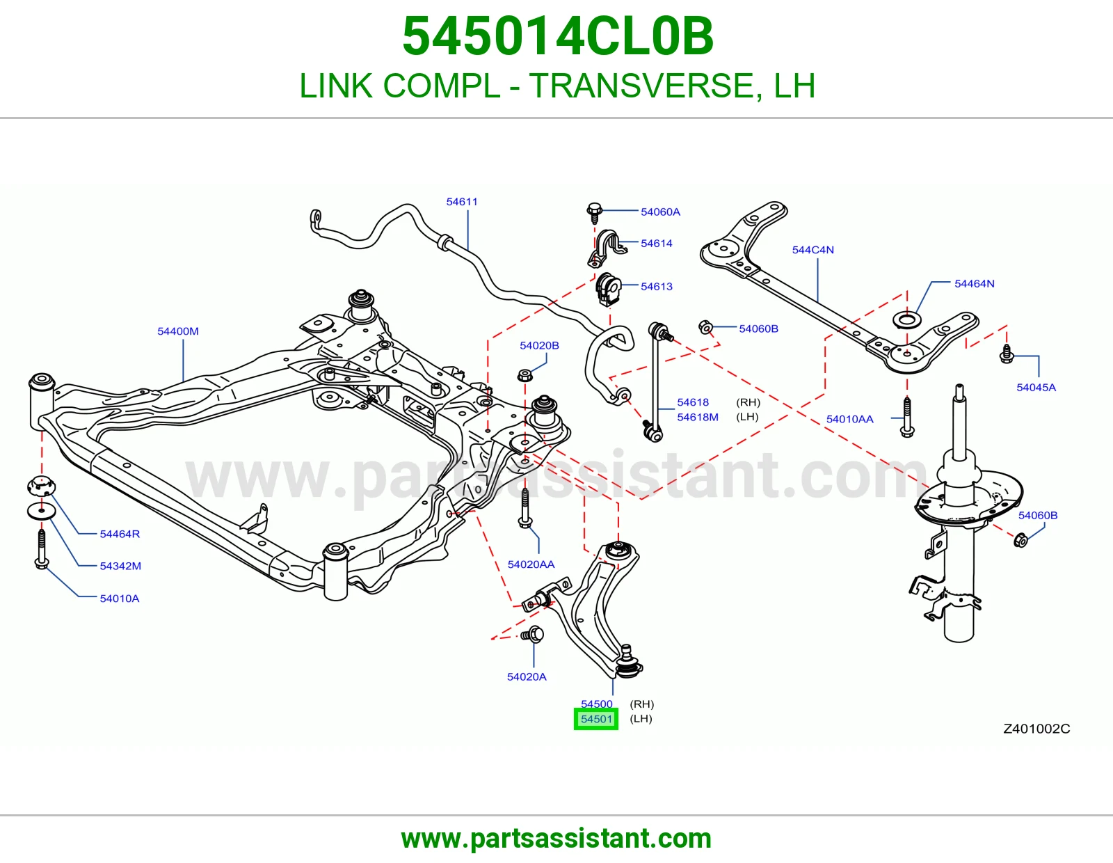 LINK COMPL - TRANSVERSE, LH 545014CL0B