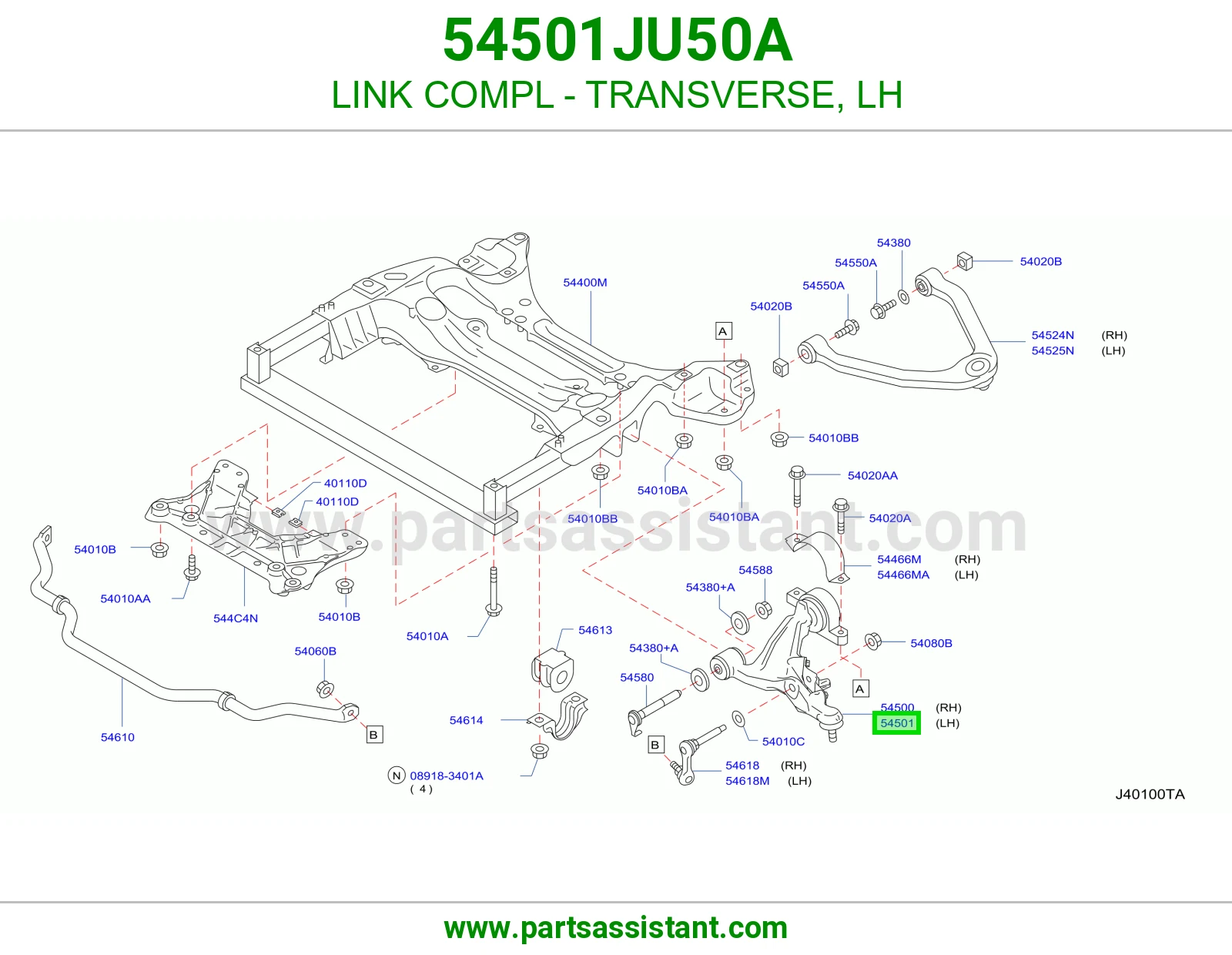 LINK COMPL - TRANSVERSE, LH 54501JU50A