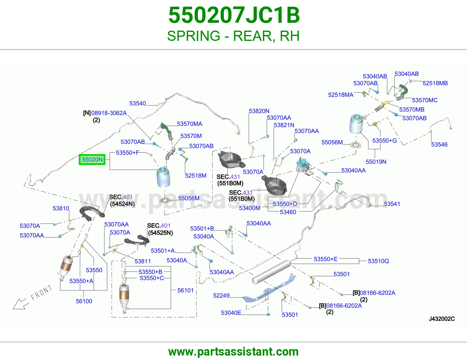 ياي خلفي يمين 550207JC1B