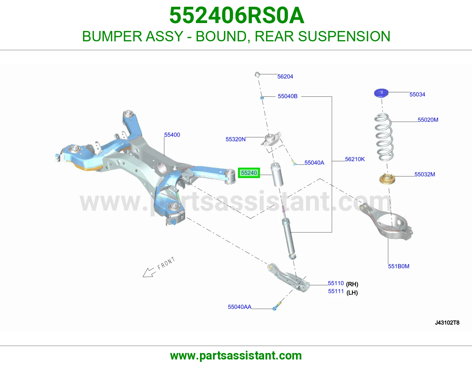 صدام صدادة عفشة خلفية كامل 552406RS0A