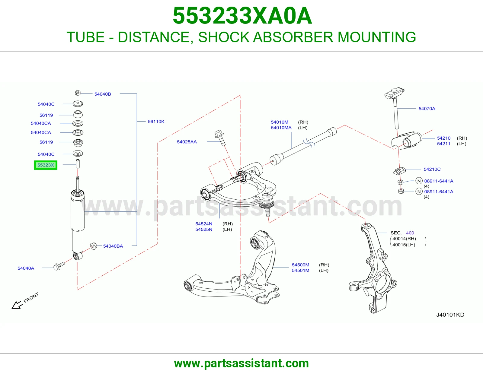 ماسورة مسافة قاعدة مساعد 553233XA0A