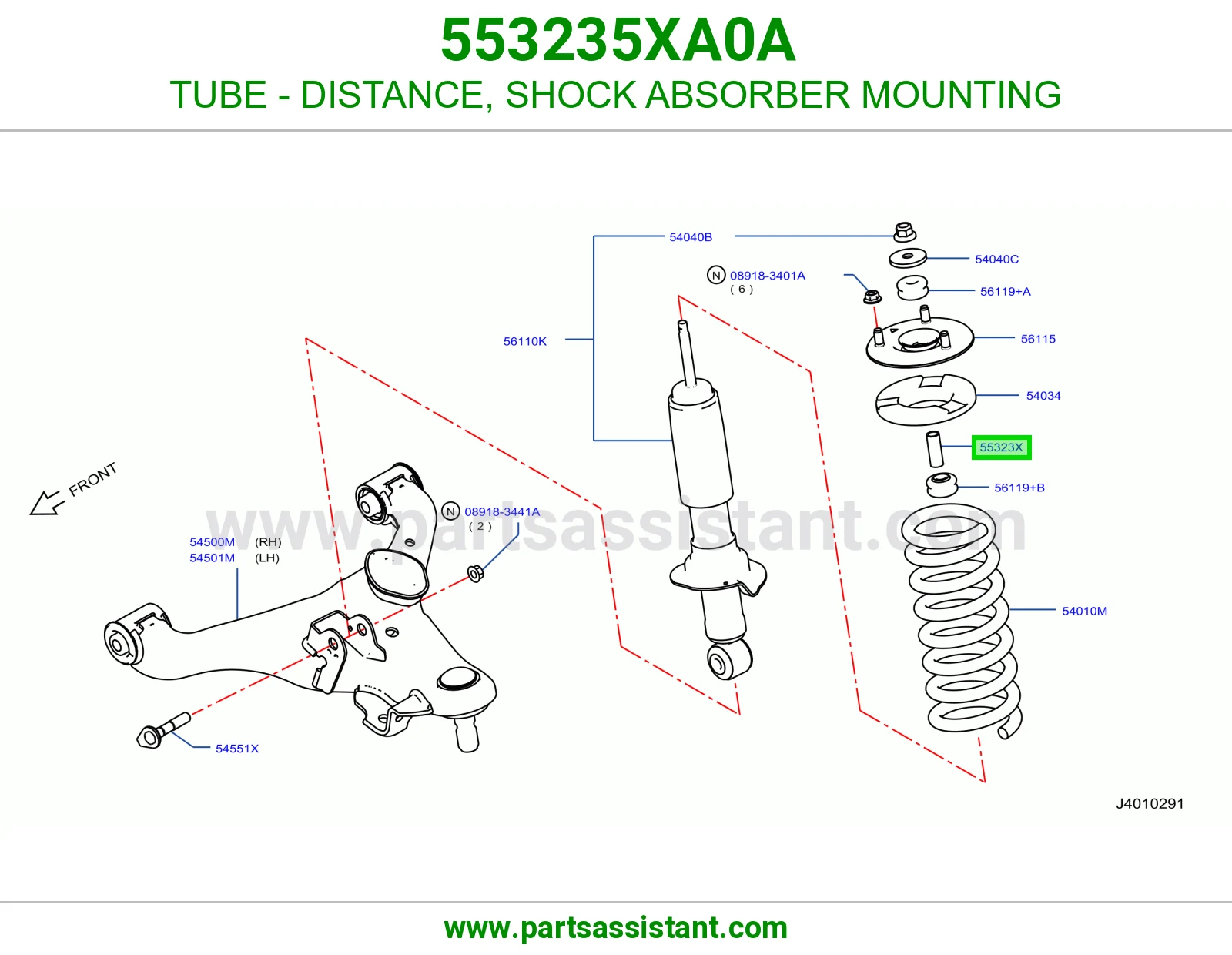 ماسورة مسافة قاعدة مساعد 553235XA0A
