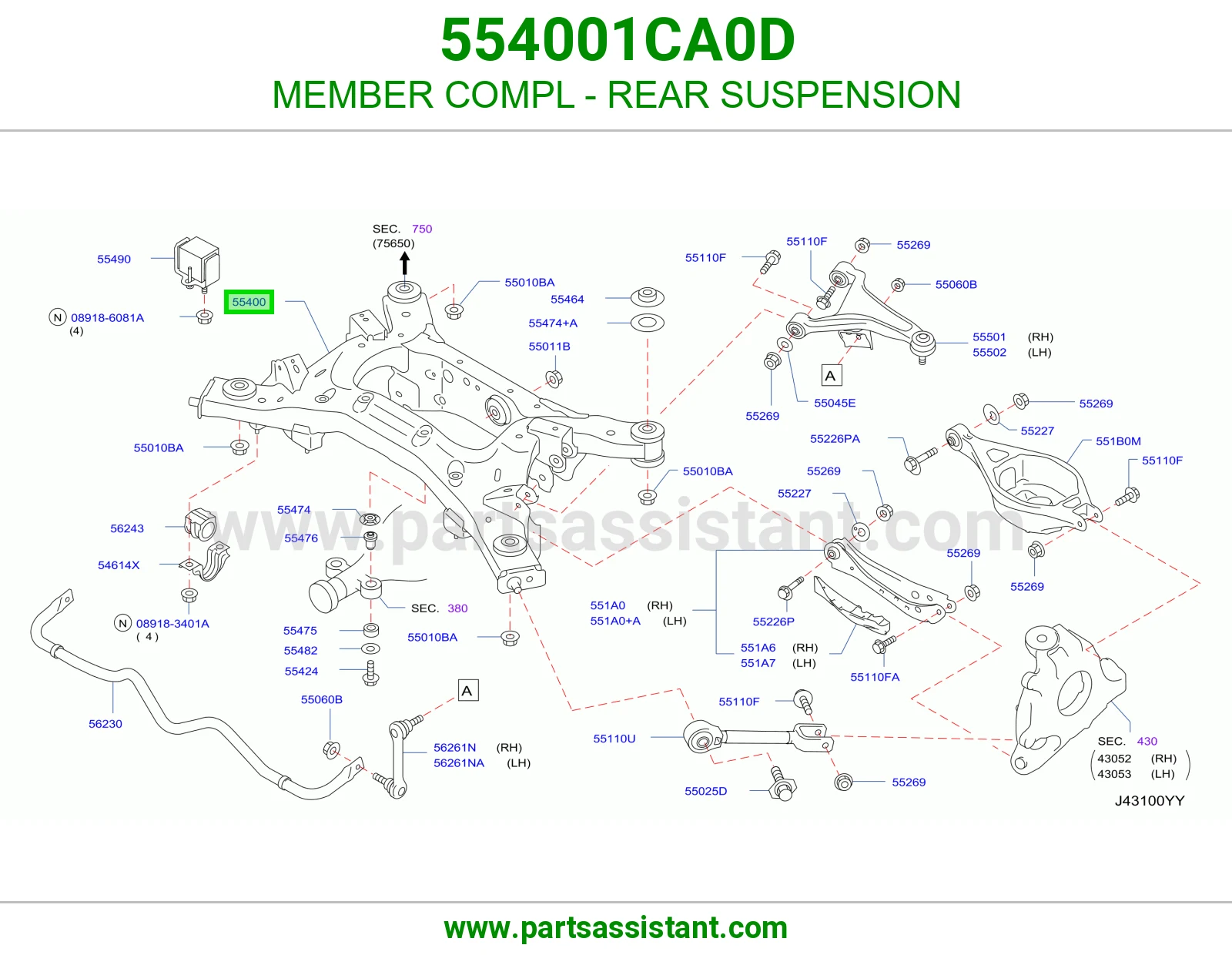 كمر خلفي 554001CA0D