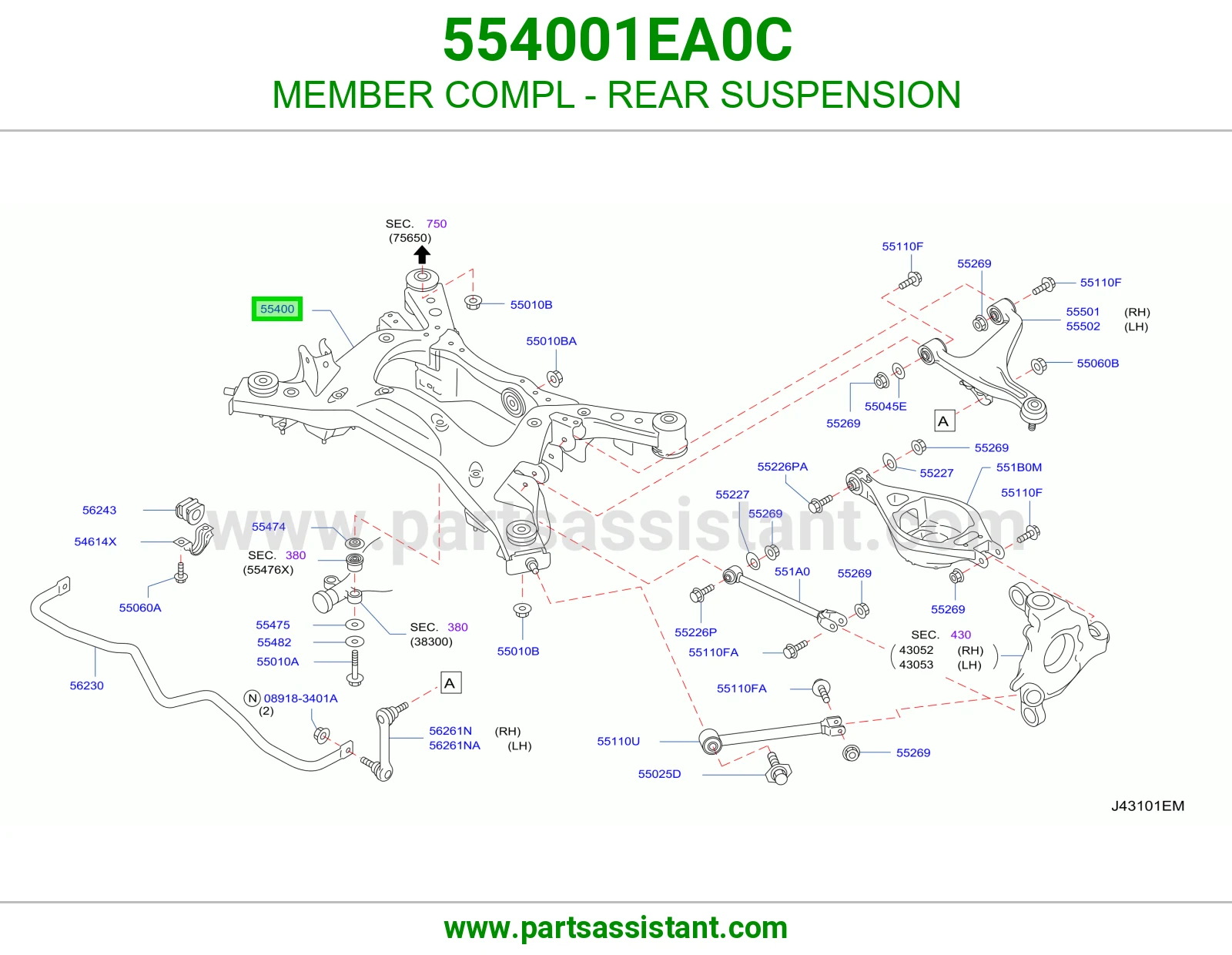 كمر خلفي 554001EA0C