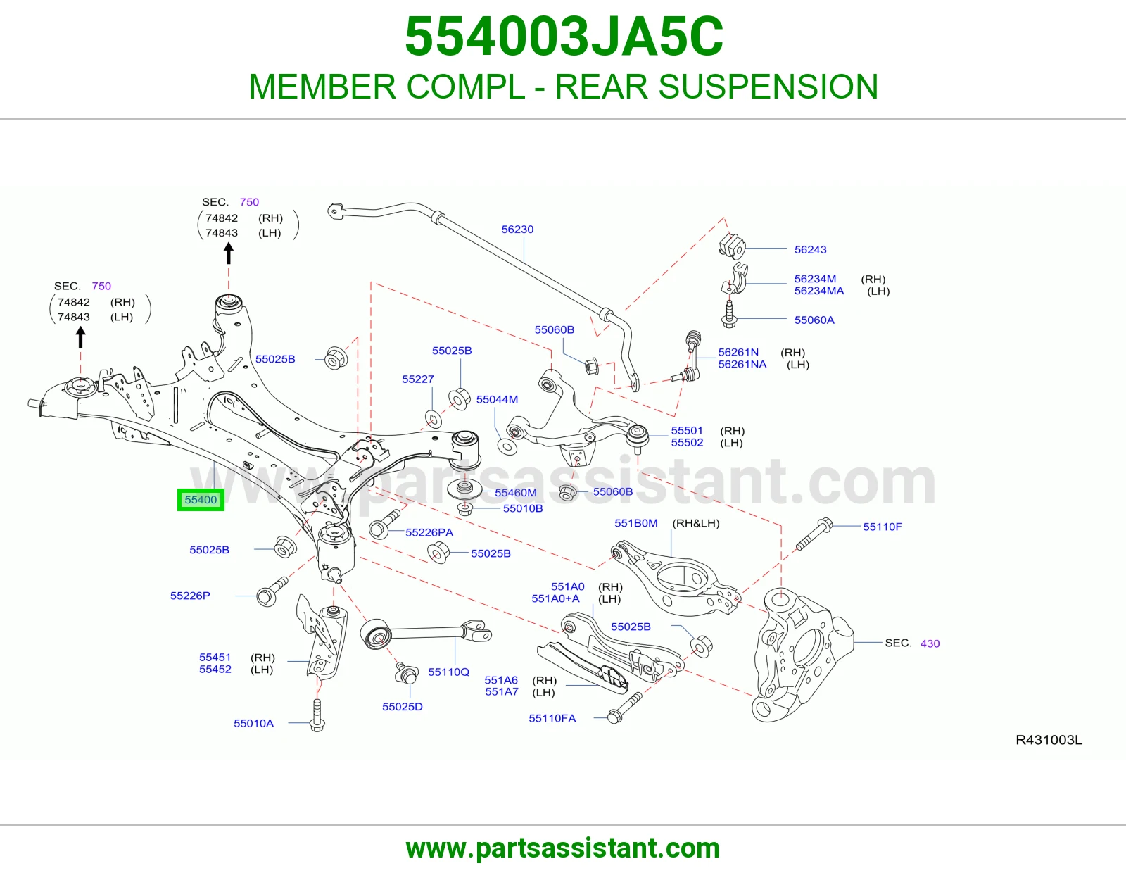 كمر خلفي 554003JA5C