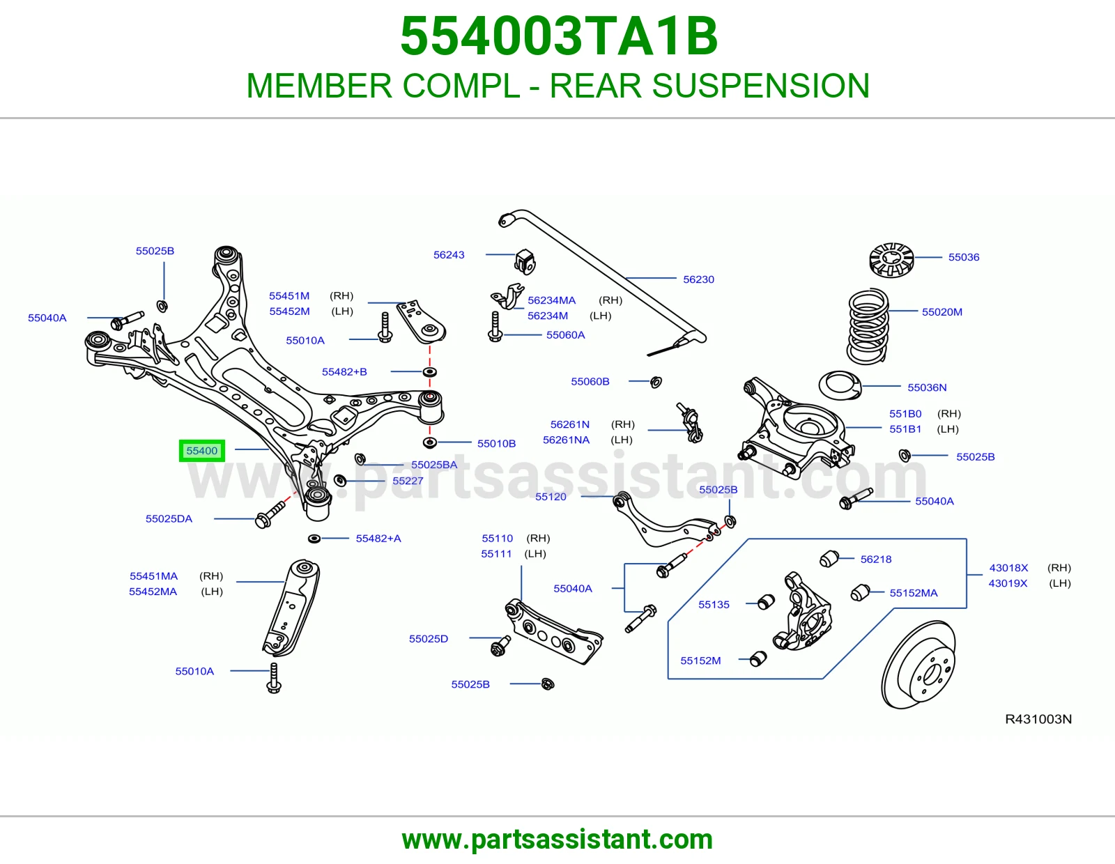 كمر خلفي 554003TA1B