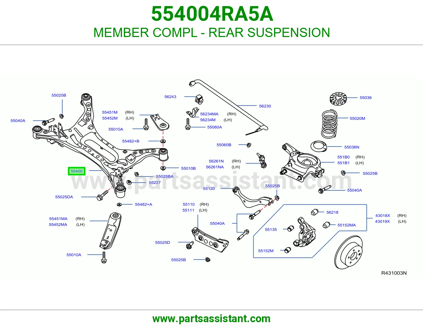 كمر خلفي 554004RA5A