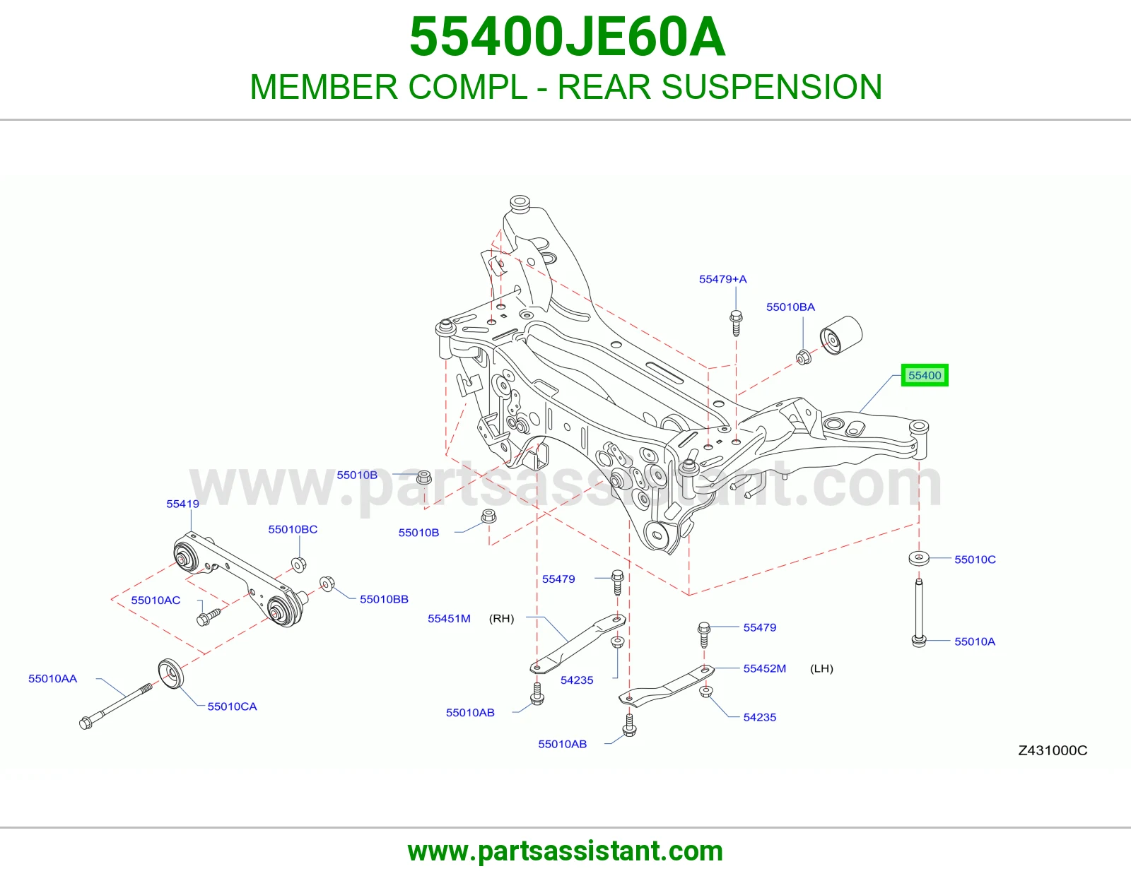 كمر خلفي 55400JE60A