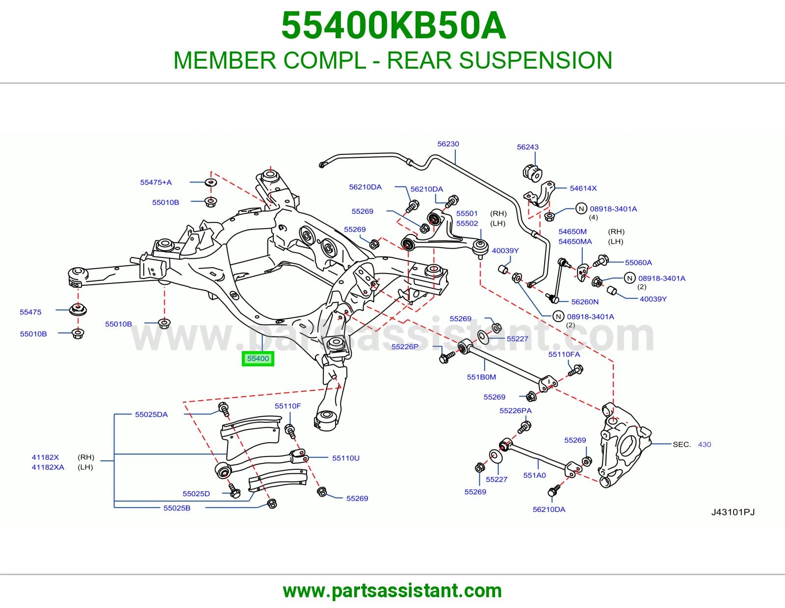 كمر خلفي 55400KB50A