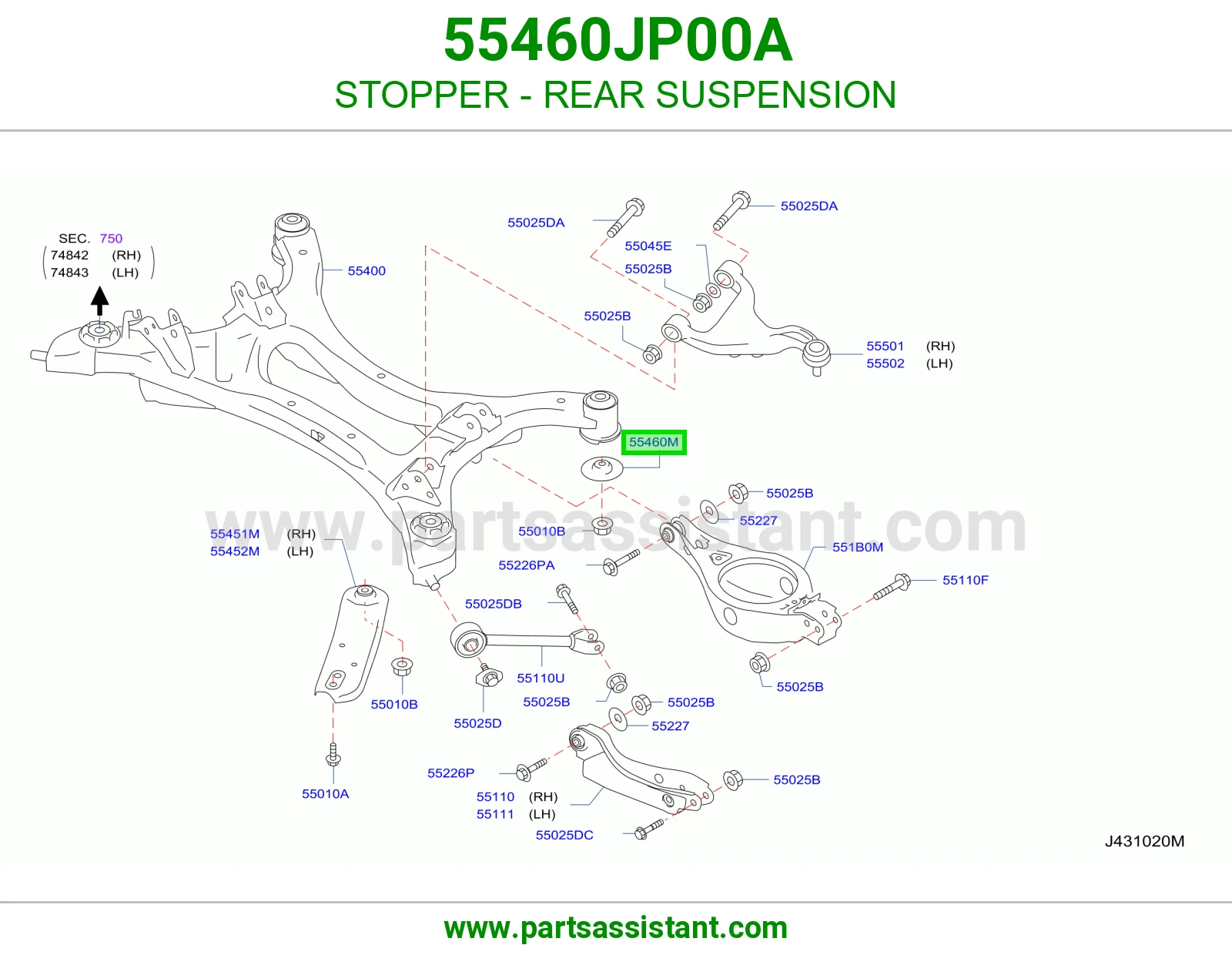 ستوب عفشة خلفية 55460JP00A