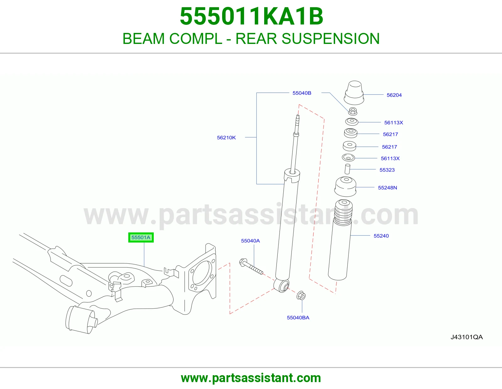 كمر خلفي 555011KA1B