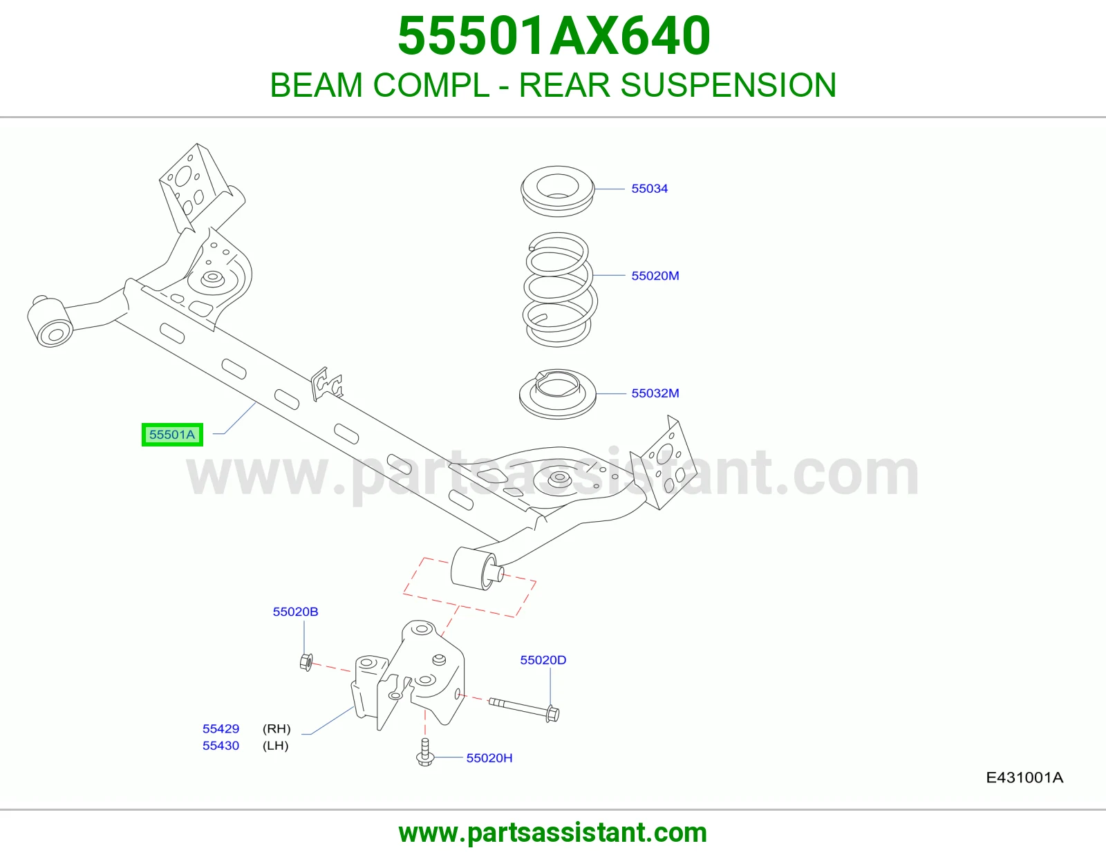 كمر خلفي 55501AX640