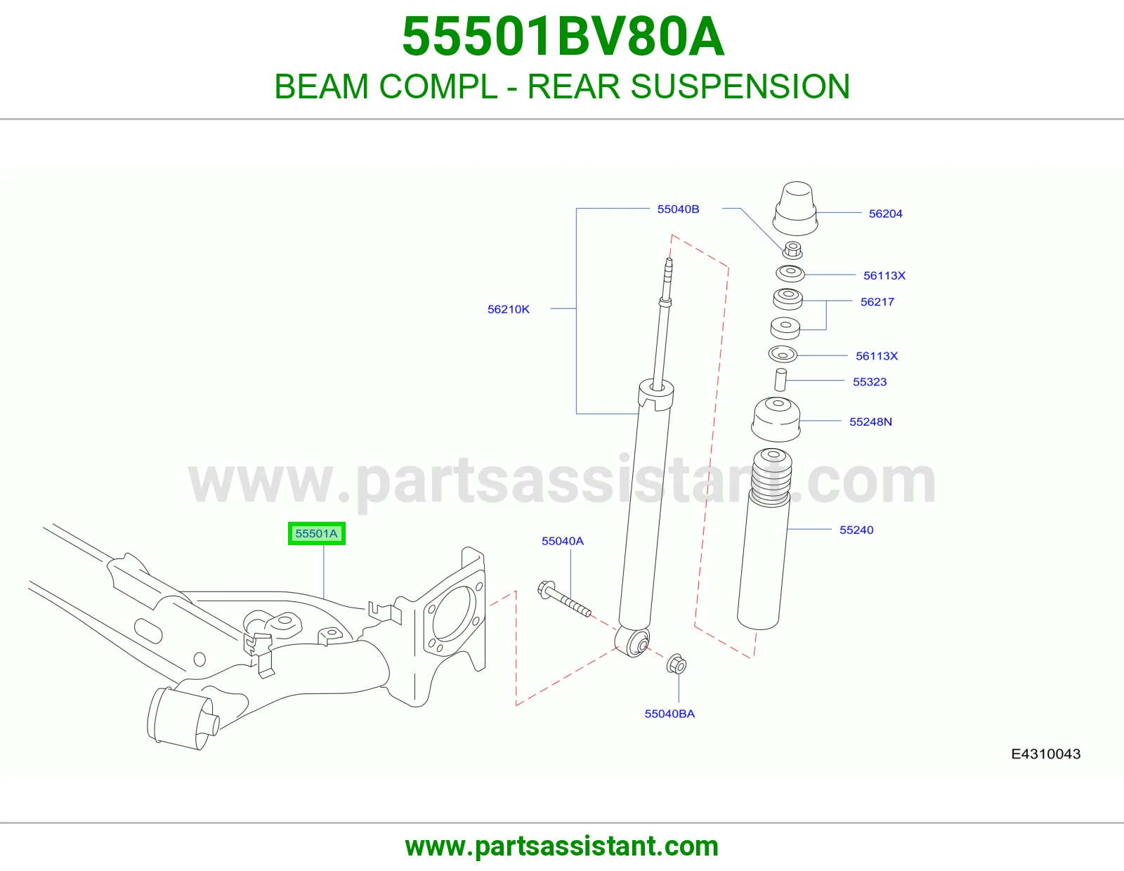 كمر خلفي 55501BV80A
