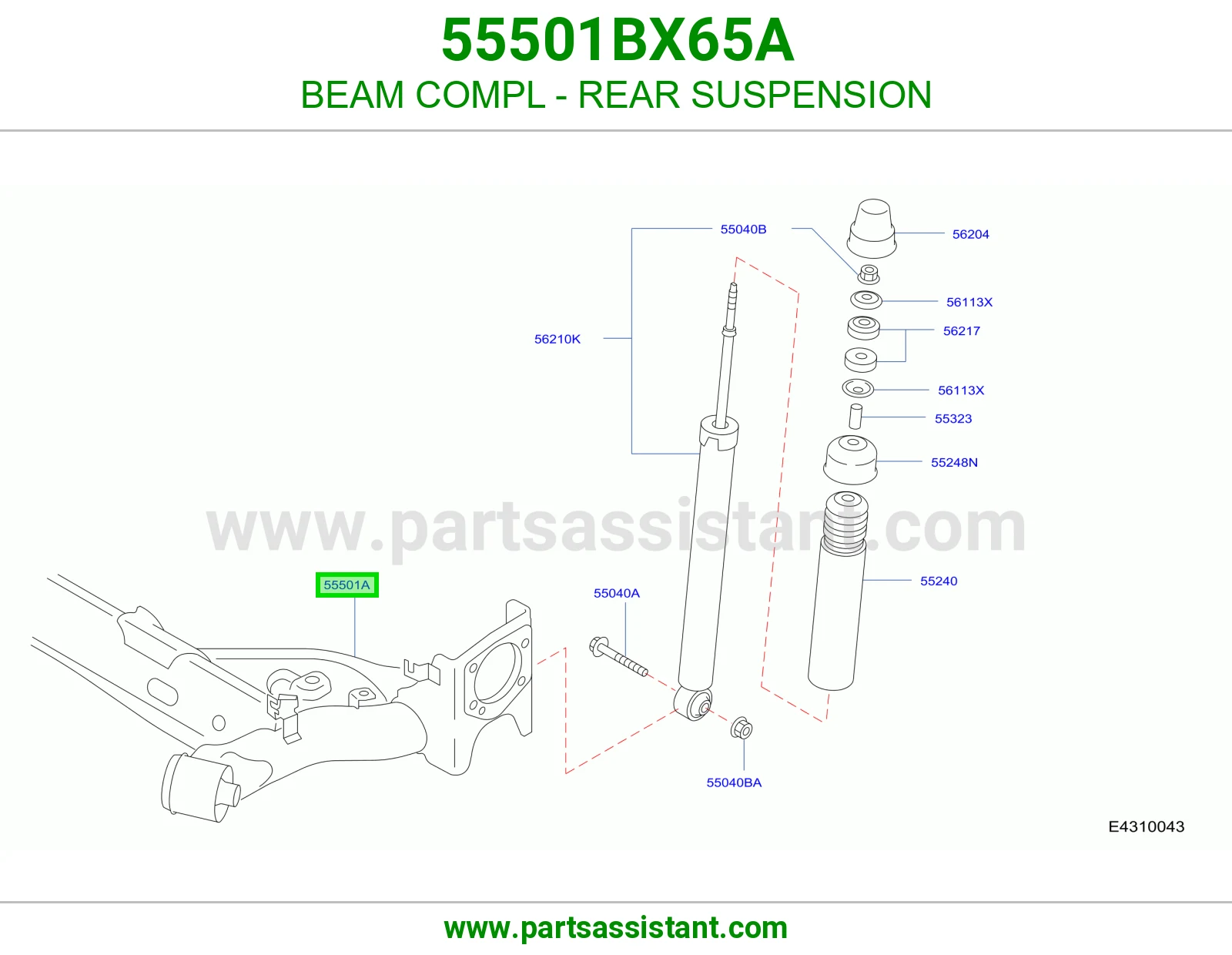كمر خلفي 55501BX65A