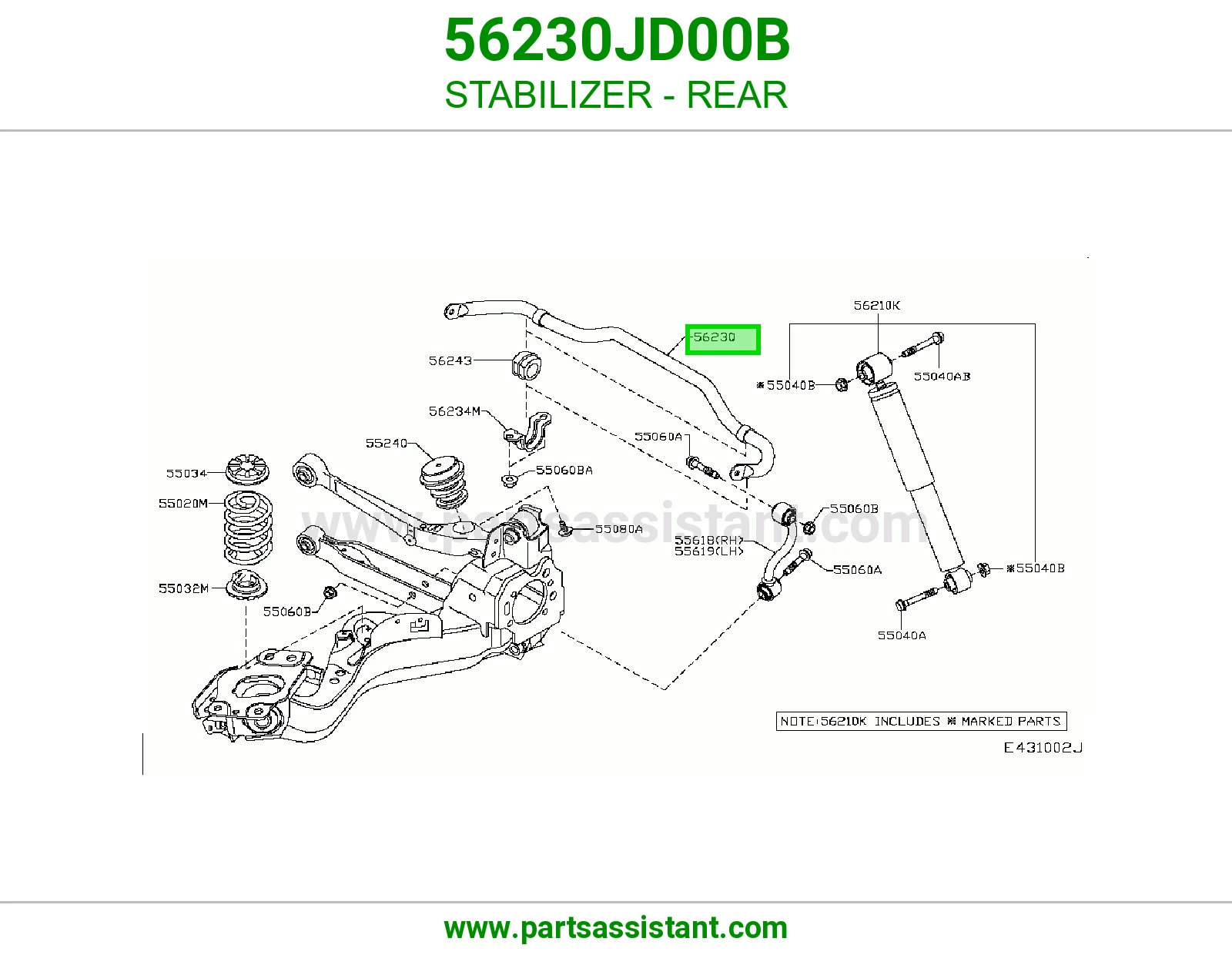 عمود توازن خلفي 56230JD00B