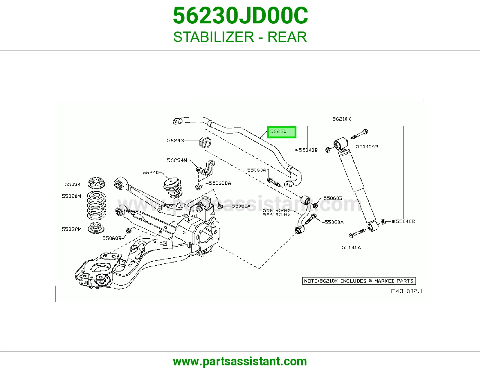 عمود توازن خلفي 56230JD00C