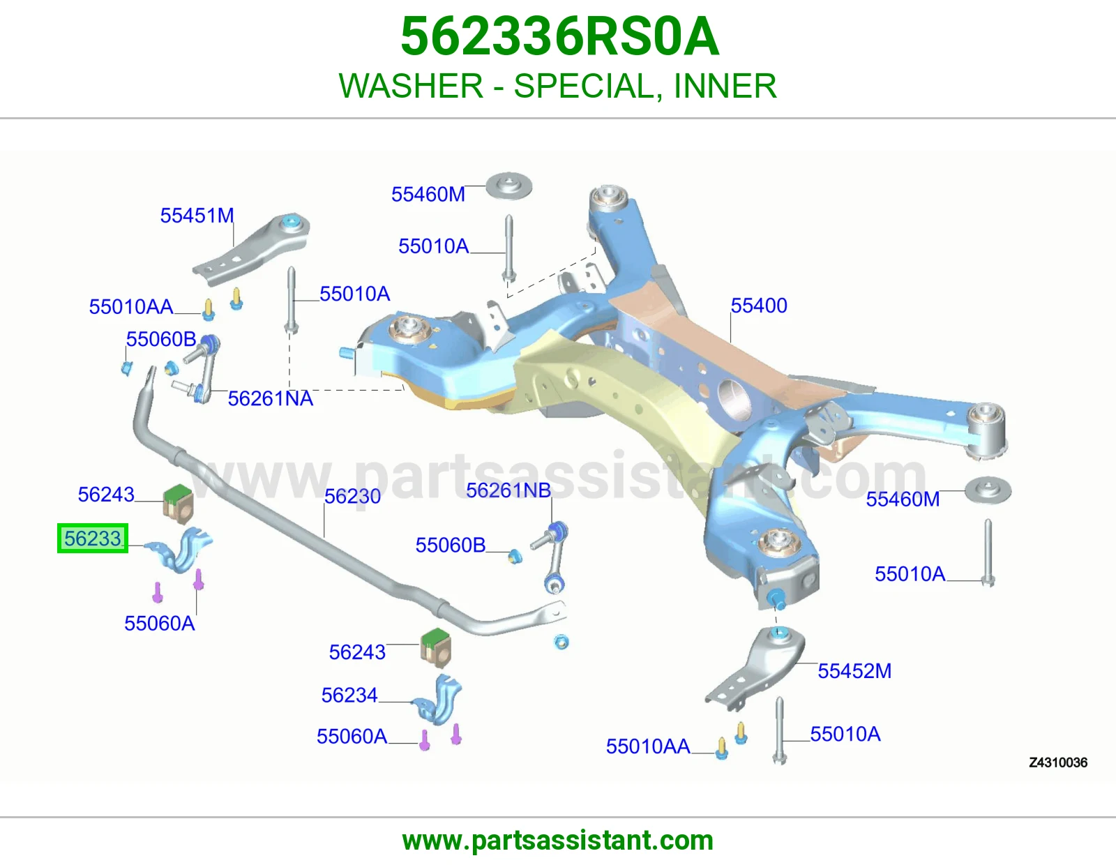 قفيز عمود ميزان خلفي 562336RS0A