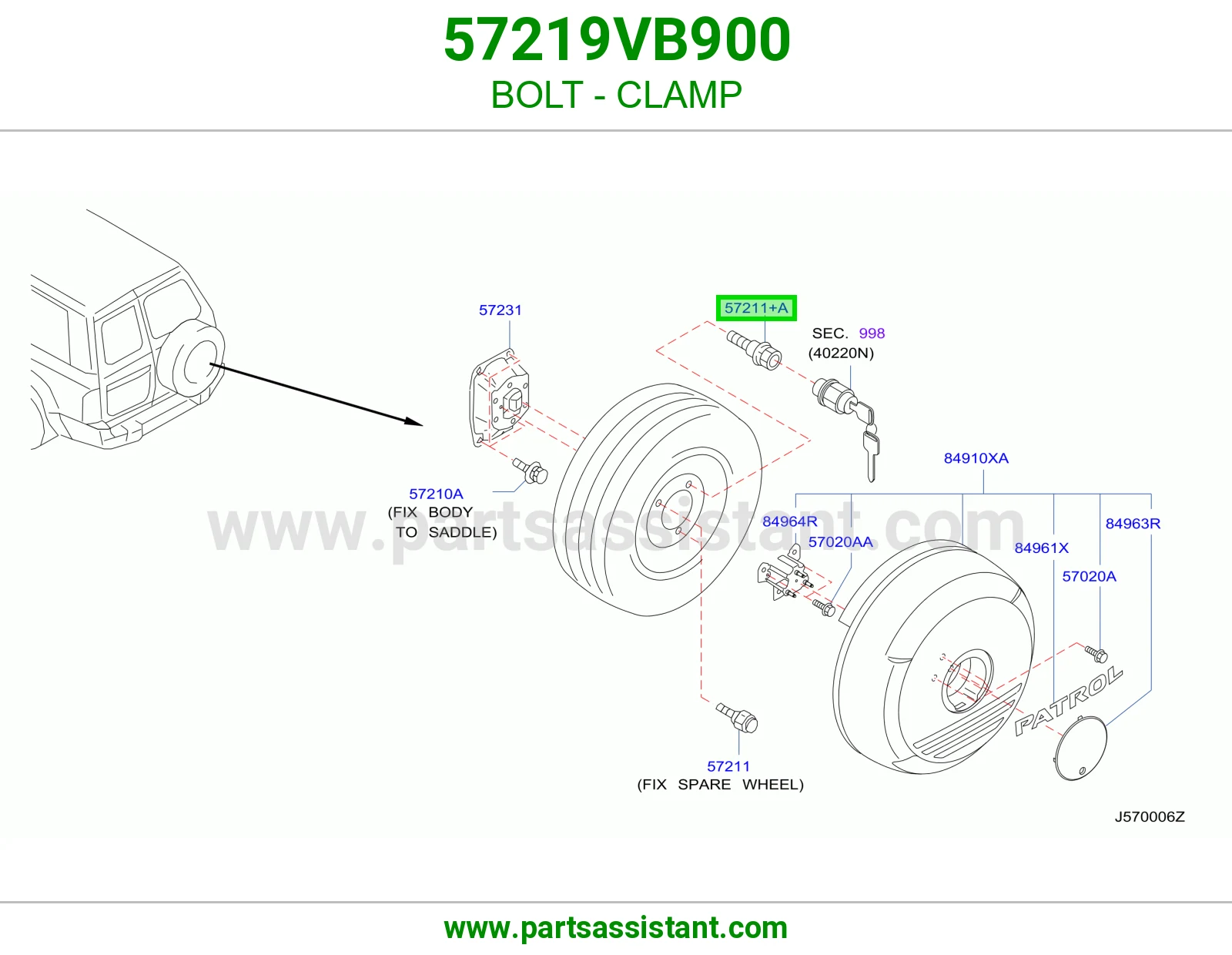 مسمار مشبك 57219VB900