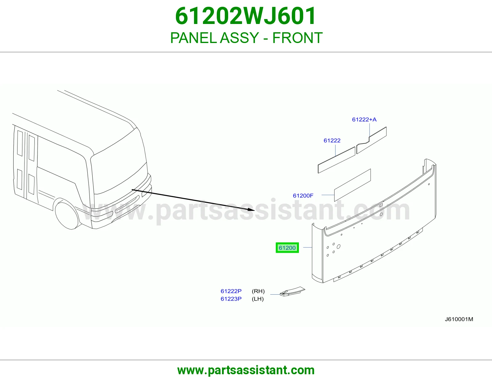 صاج أمامي كامل 61202WJ601