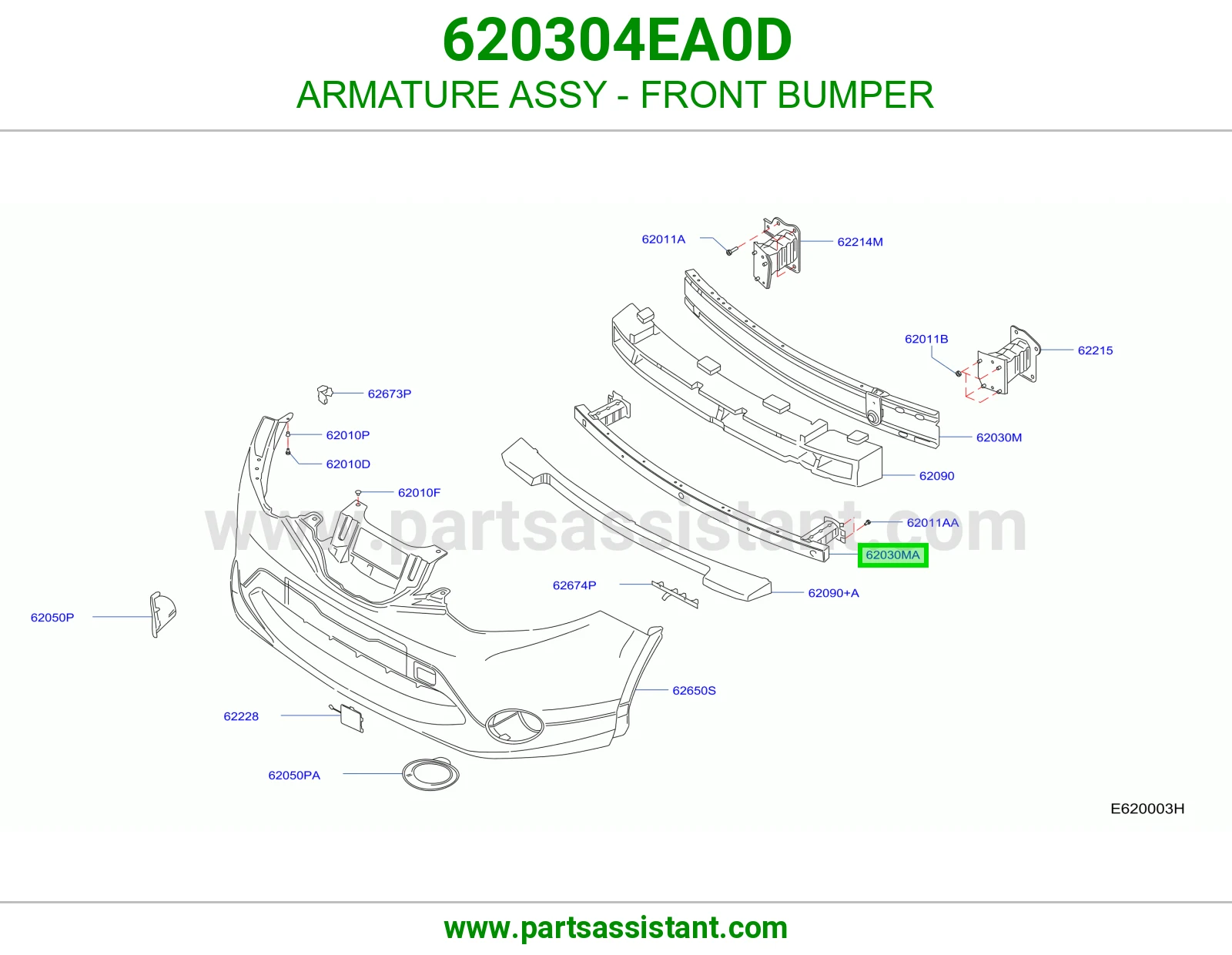 قلب سلف صدام أمامي كامل 620304EA0D