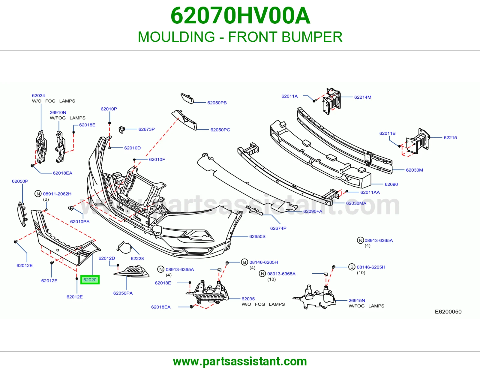 زيق صدام أمامي 62070HV00A