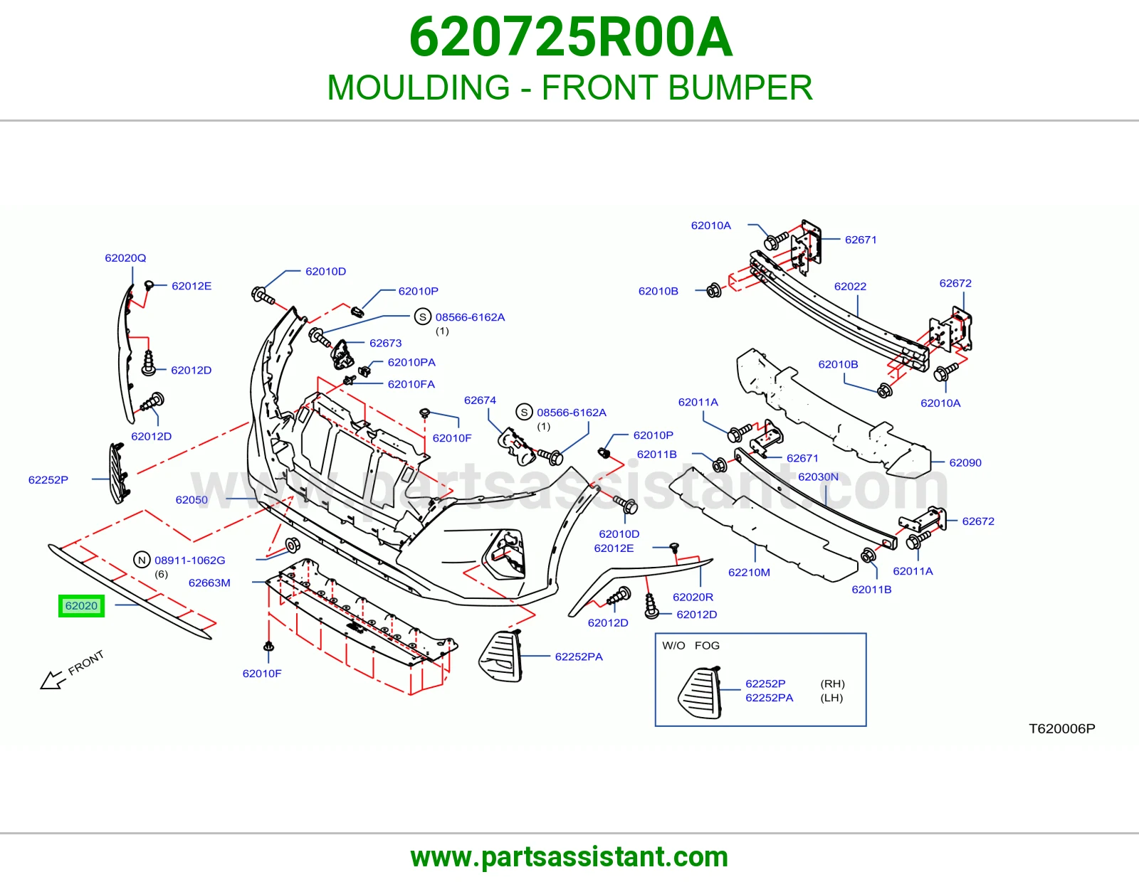 زيق صدام أمامي 620725R00A