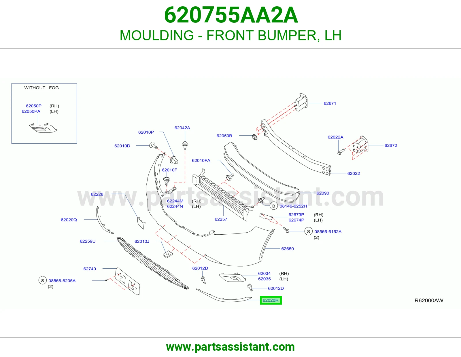زيق صدام أمامي يسار 620755AA2A