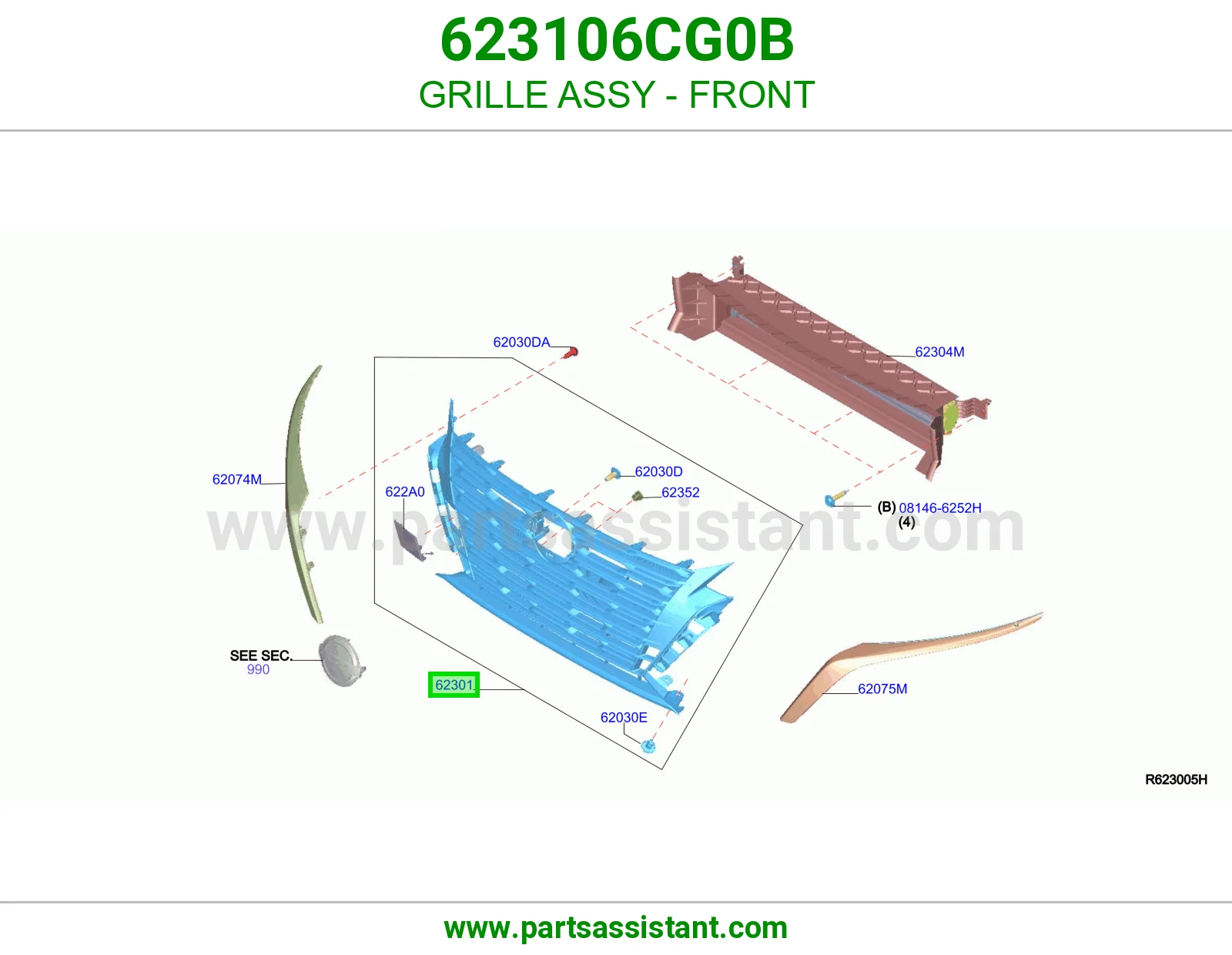 شبك امامي 623106CG0B