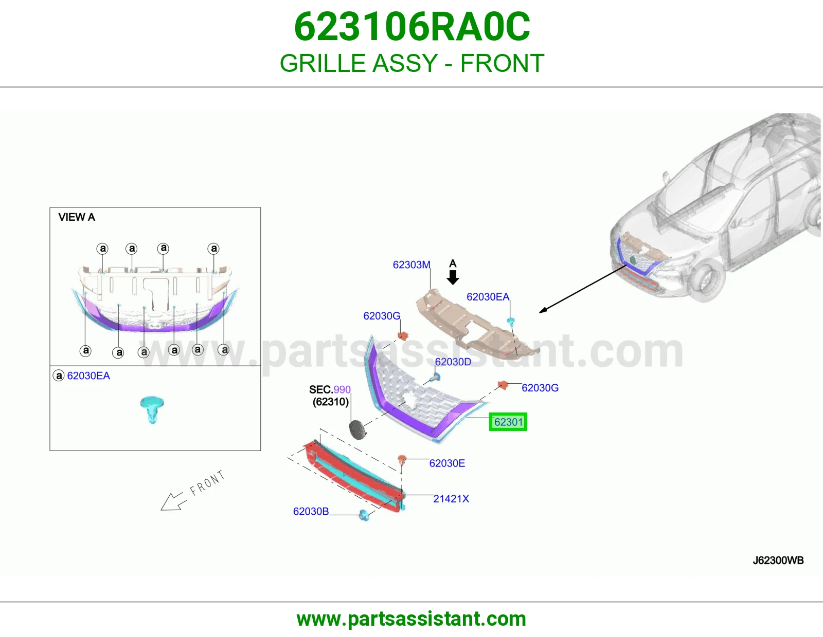 شبك امامي 623106RA0C