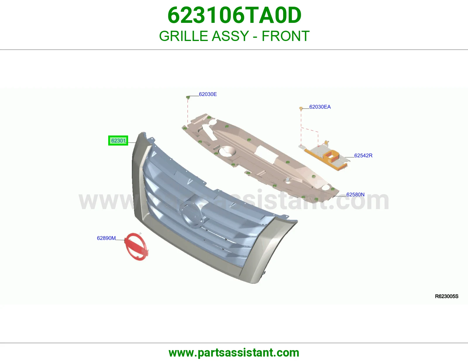 شبك امامي 623106TA0D