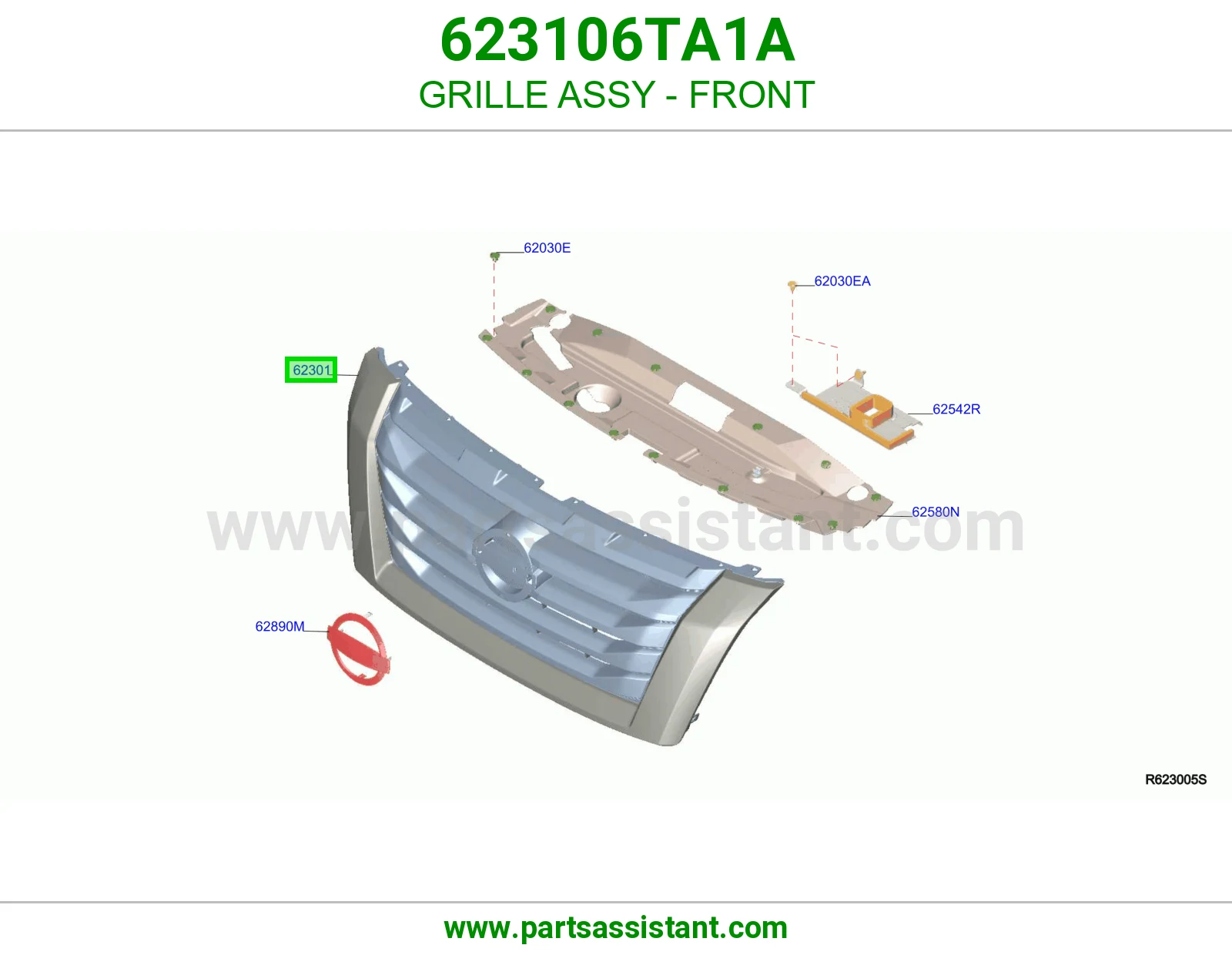 شبك امامي 623106TA1A