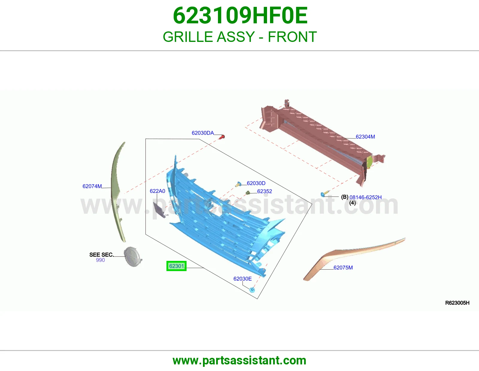 شبك امامي 623109HF0E