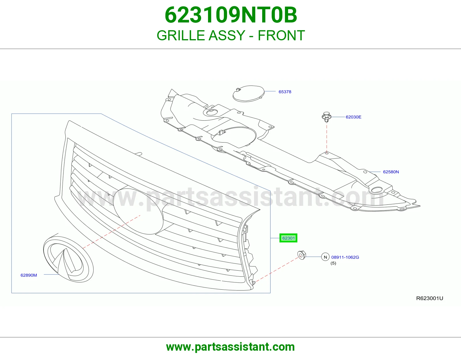 شبك امامي 623109NT0B