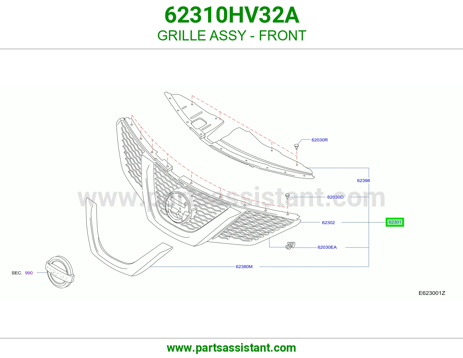 شبك امامي 62310HV32A