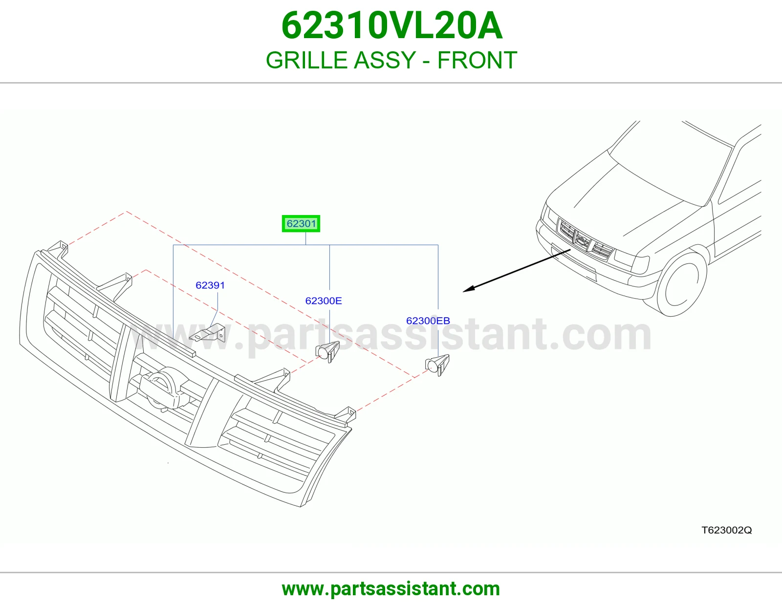 شبك امامي 62310VL20A