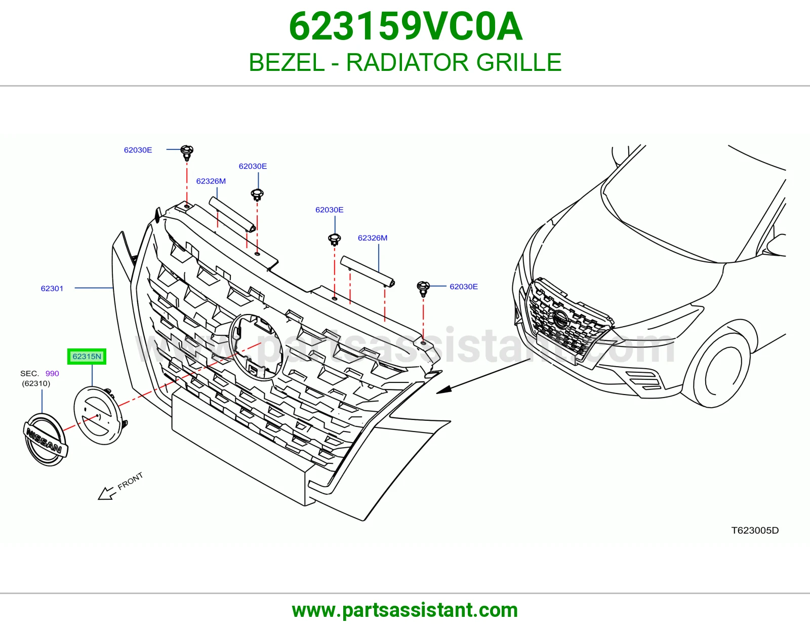 ديكور شبك رديتر 623159VC0A