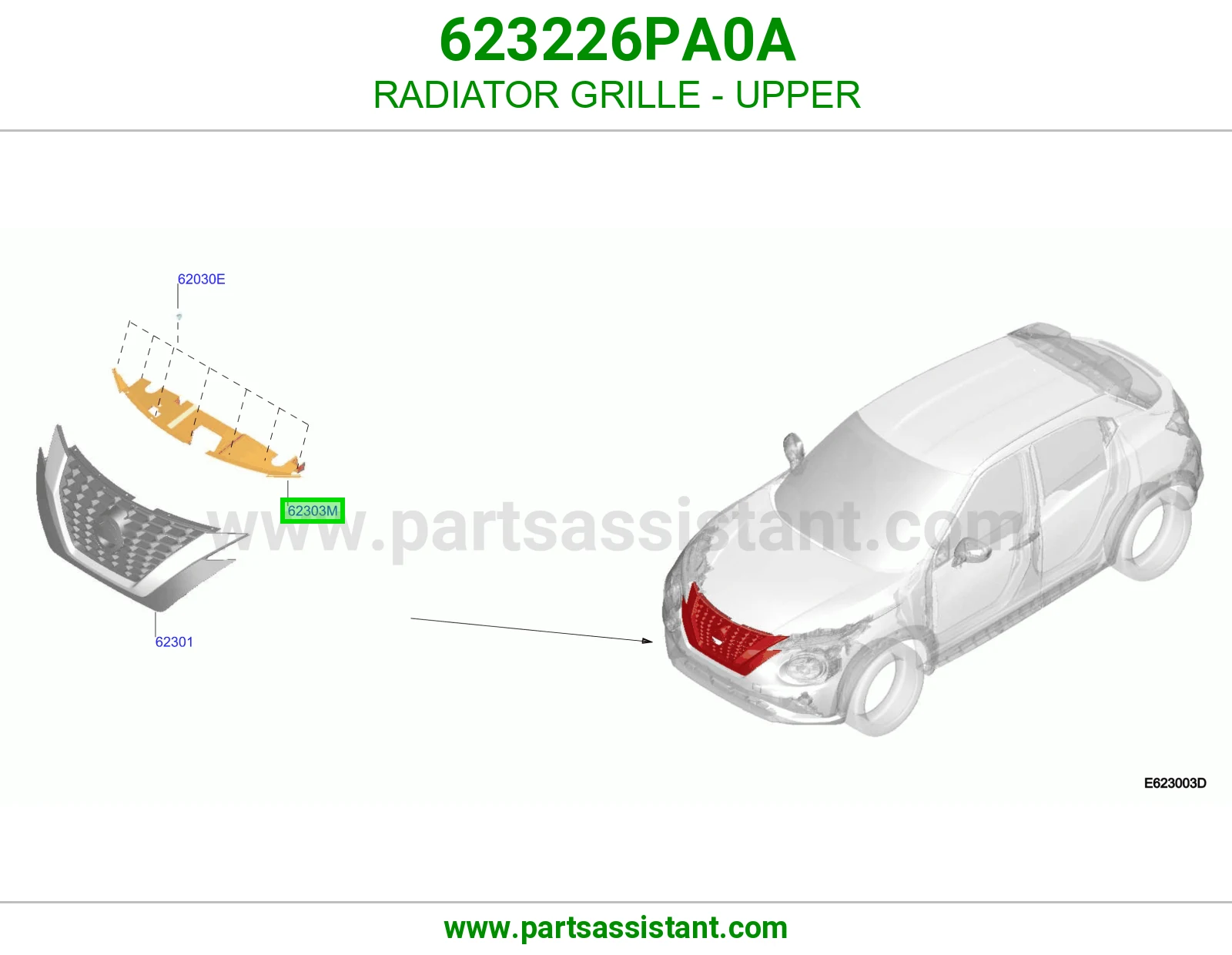 شبك رديتر فوق 623226PA0A