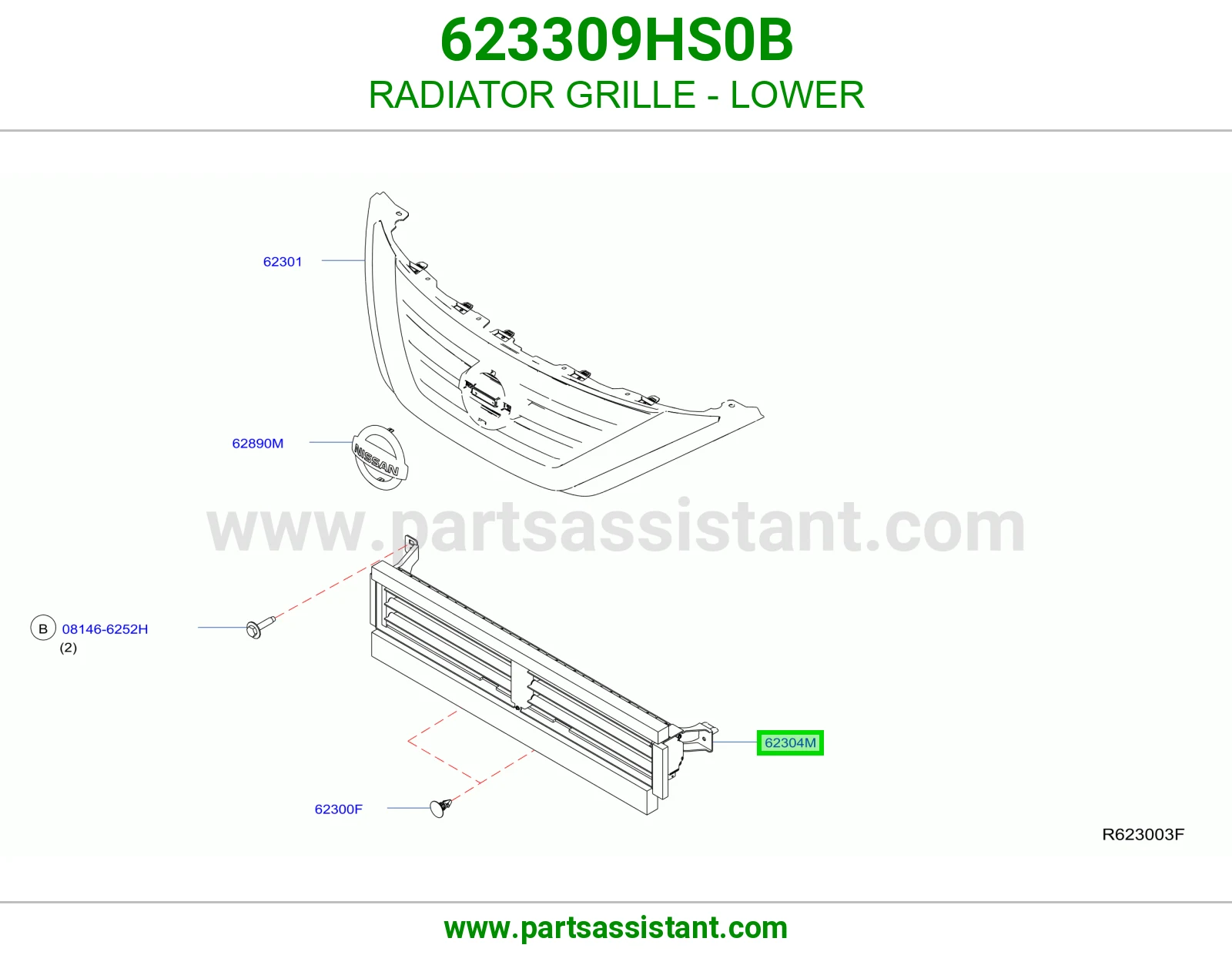 شبك رديتر تحت 623309HS0B