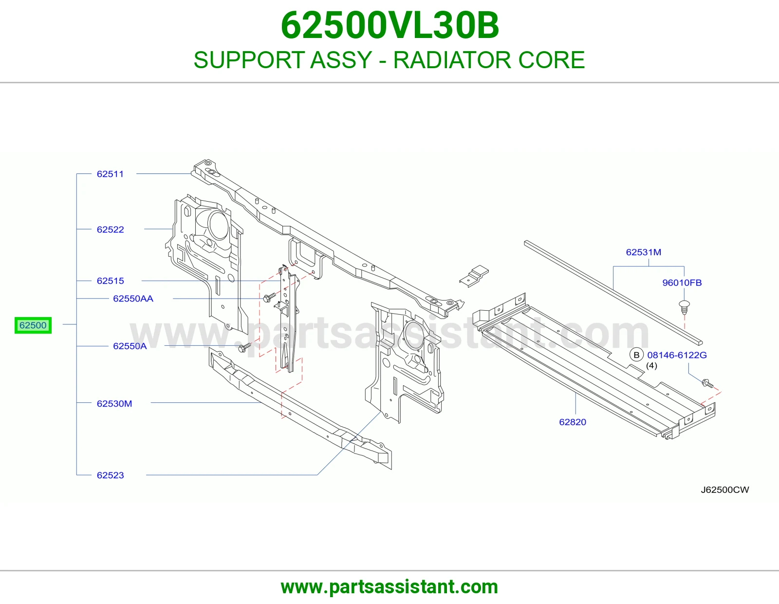 وجهيه امامي 62500VL30B