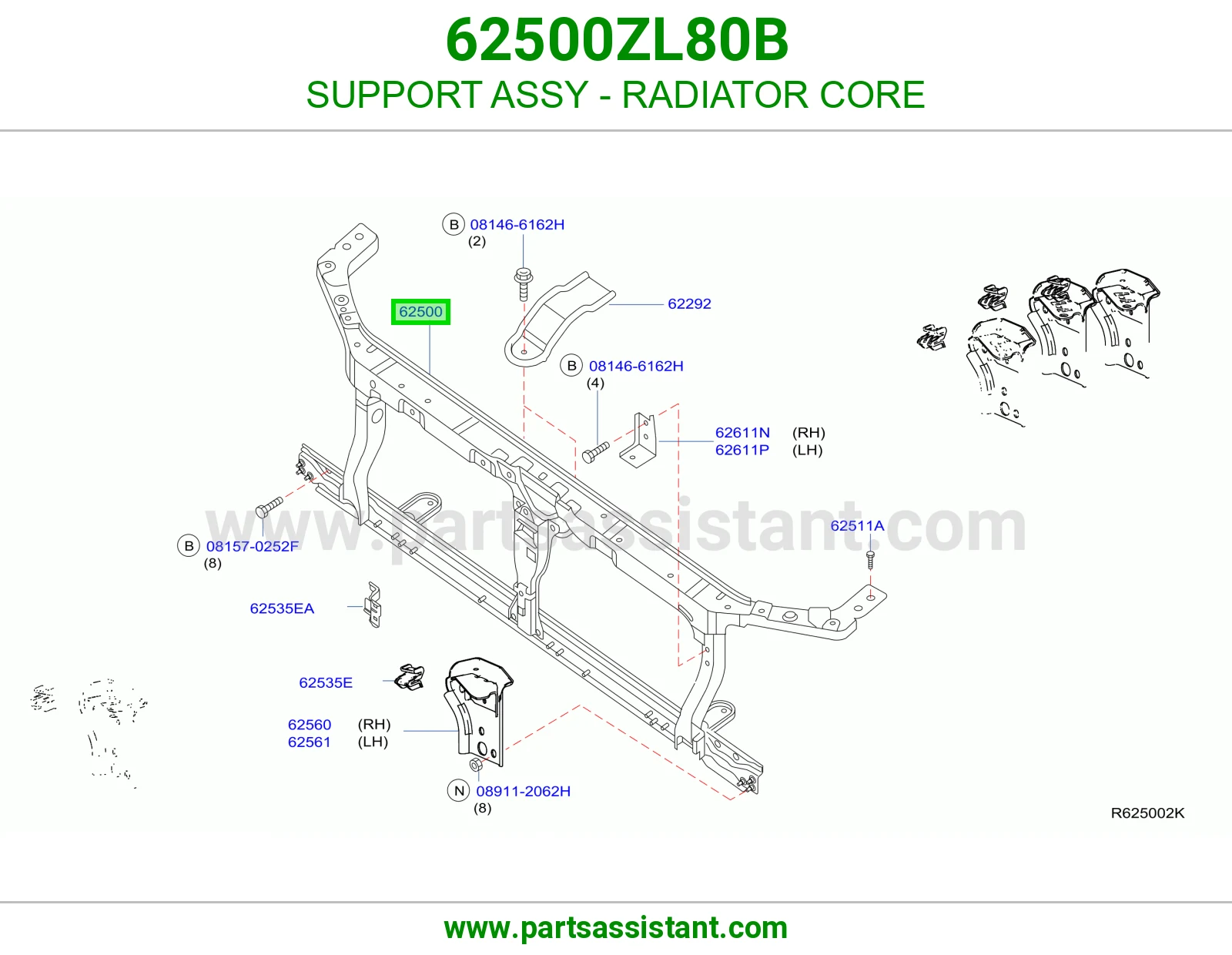 وجهيه امامي 62500ZL80B