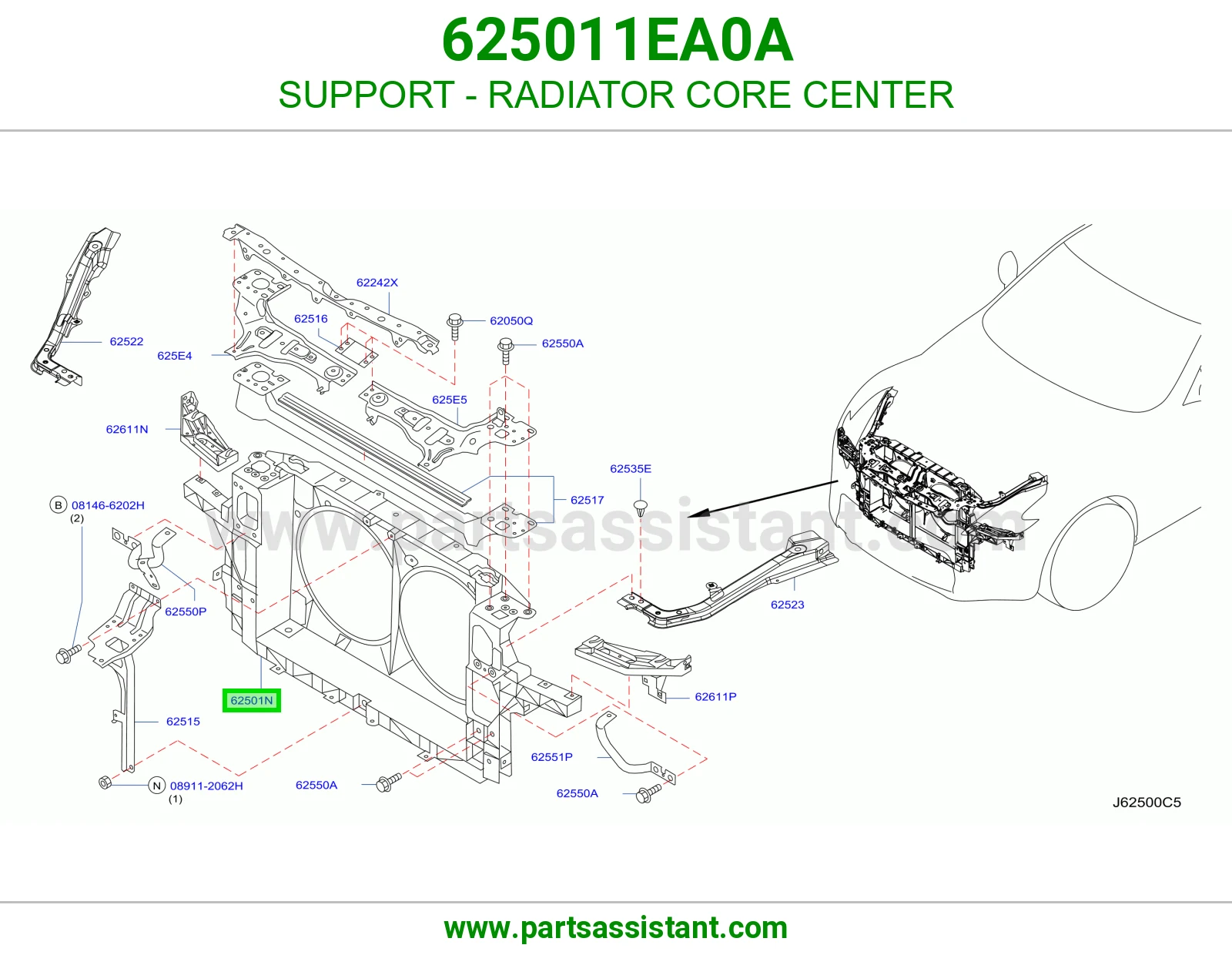قاعدة رديتر وسط 625011EA0A