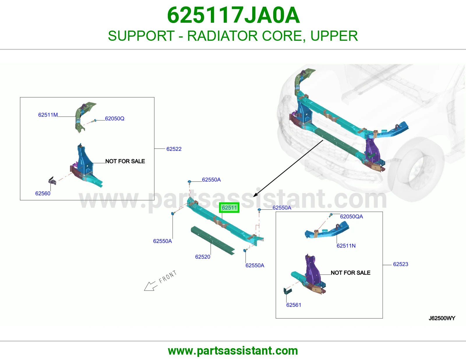 قاعدة قلب رديتر فوق 625117JA0A