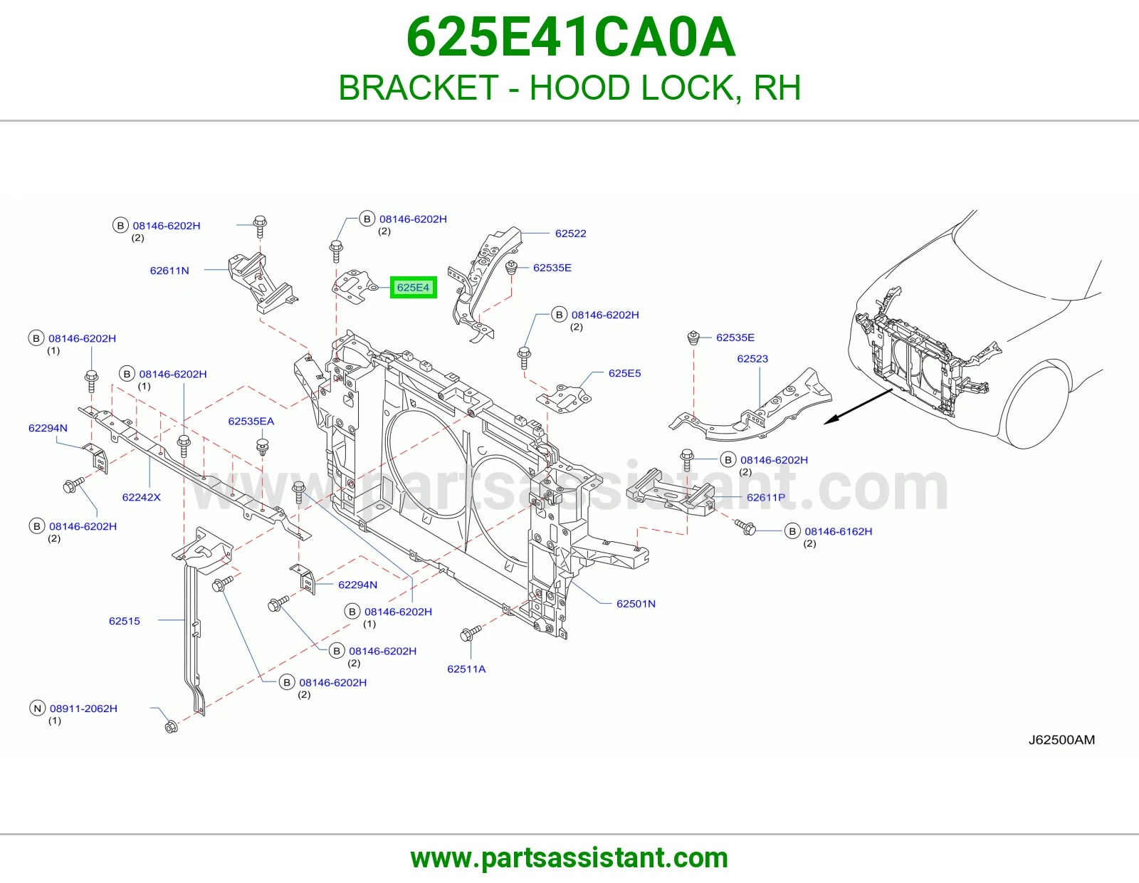 قاعدة قفل كبوت يمين 625E41CA0A