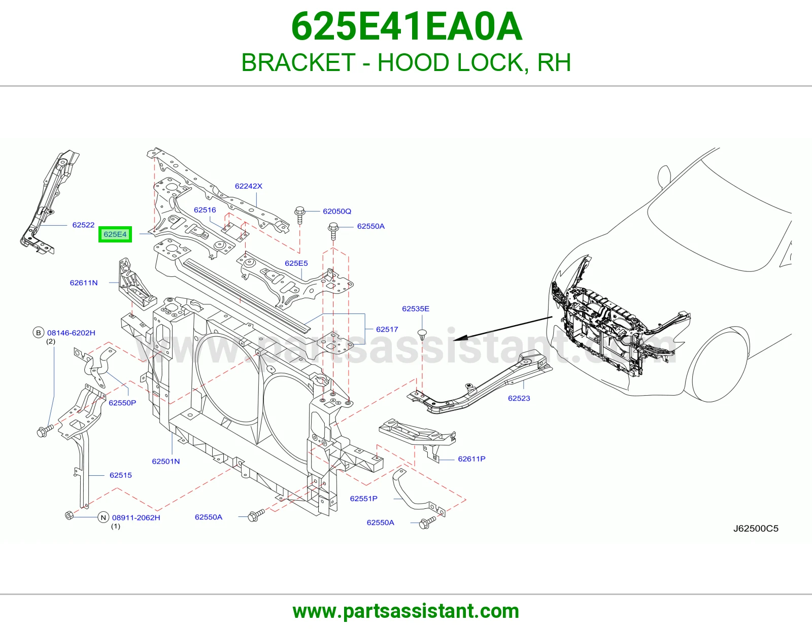 قاعدة قفل كبوت يمين 625E41EA0A