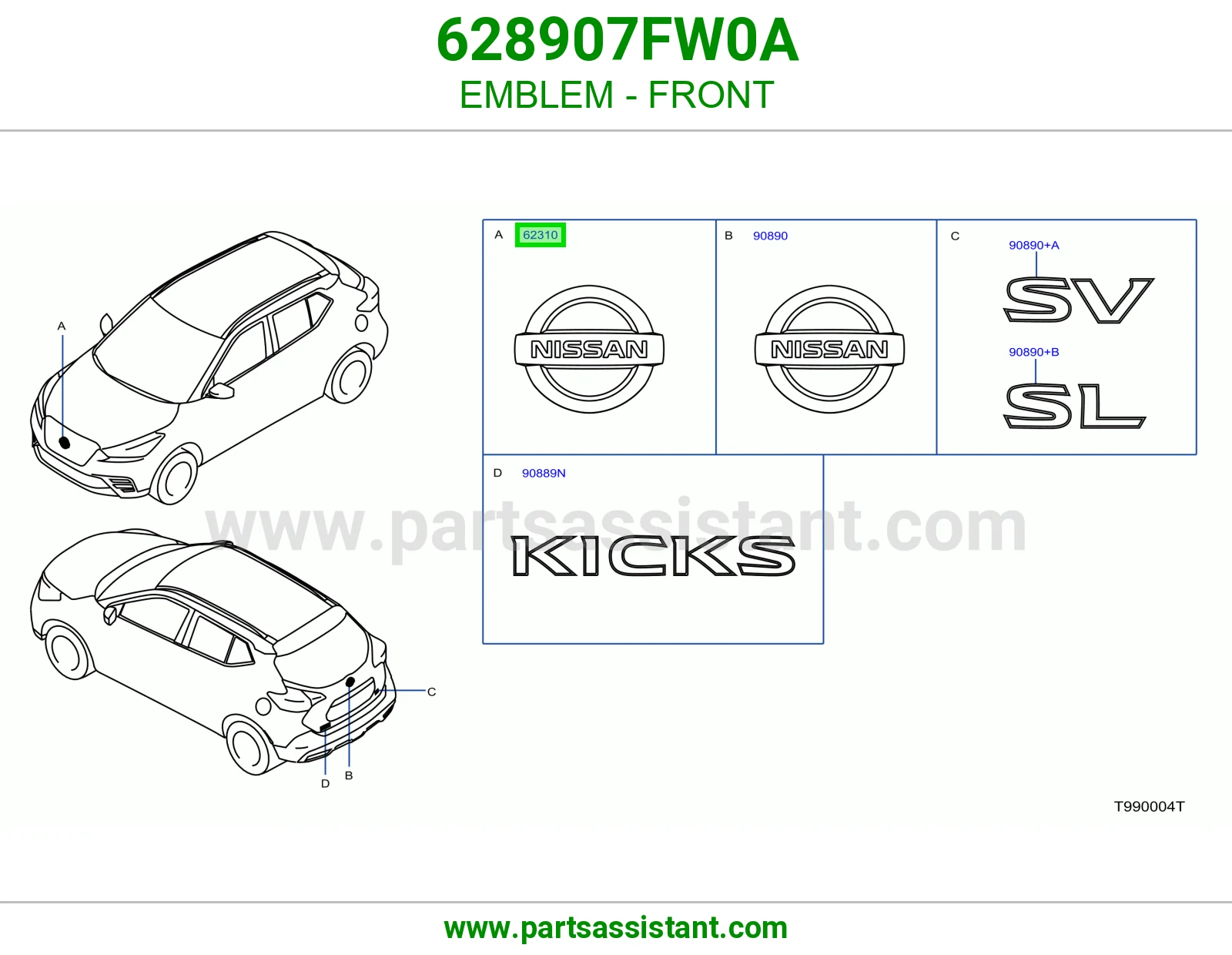 علامه شبك 628907FW0A